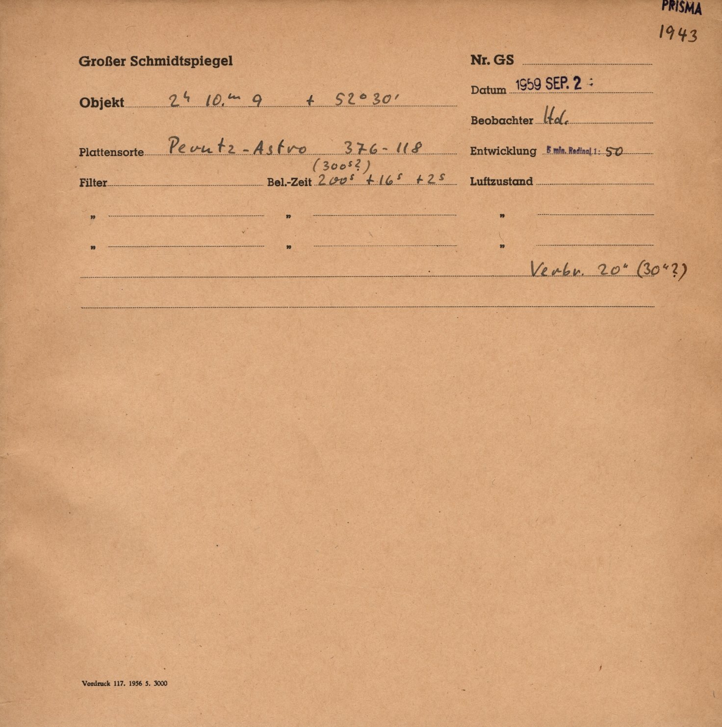 Plattenhuelle GS01943