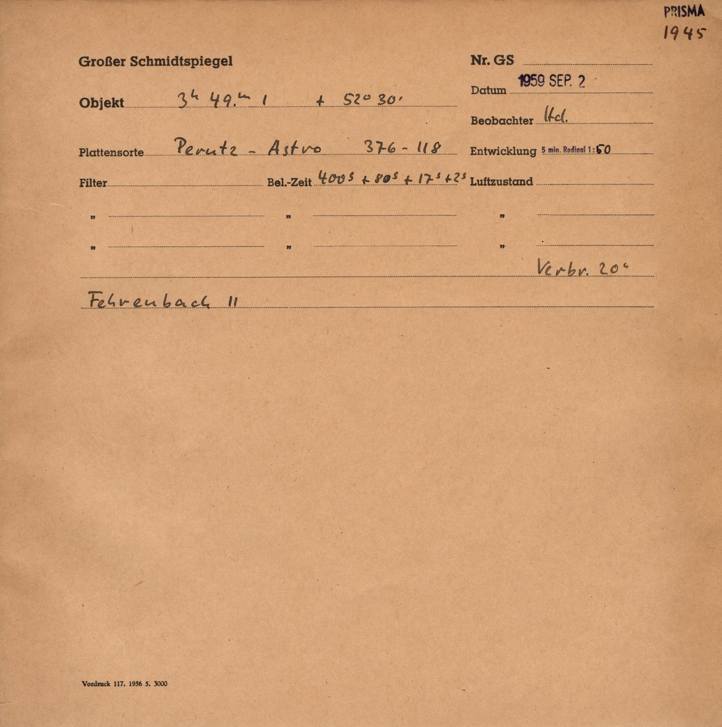 Plattenhuelle GS01945
