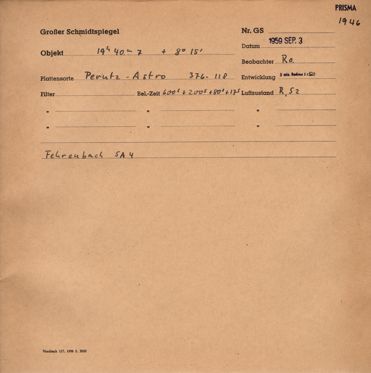 Plattenhuelle GS01946