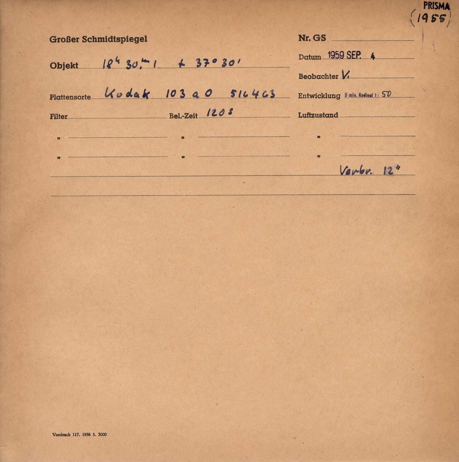 Plattenhuelle GS01955