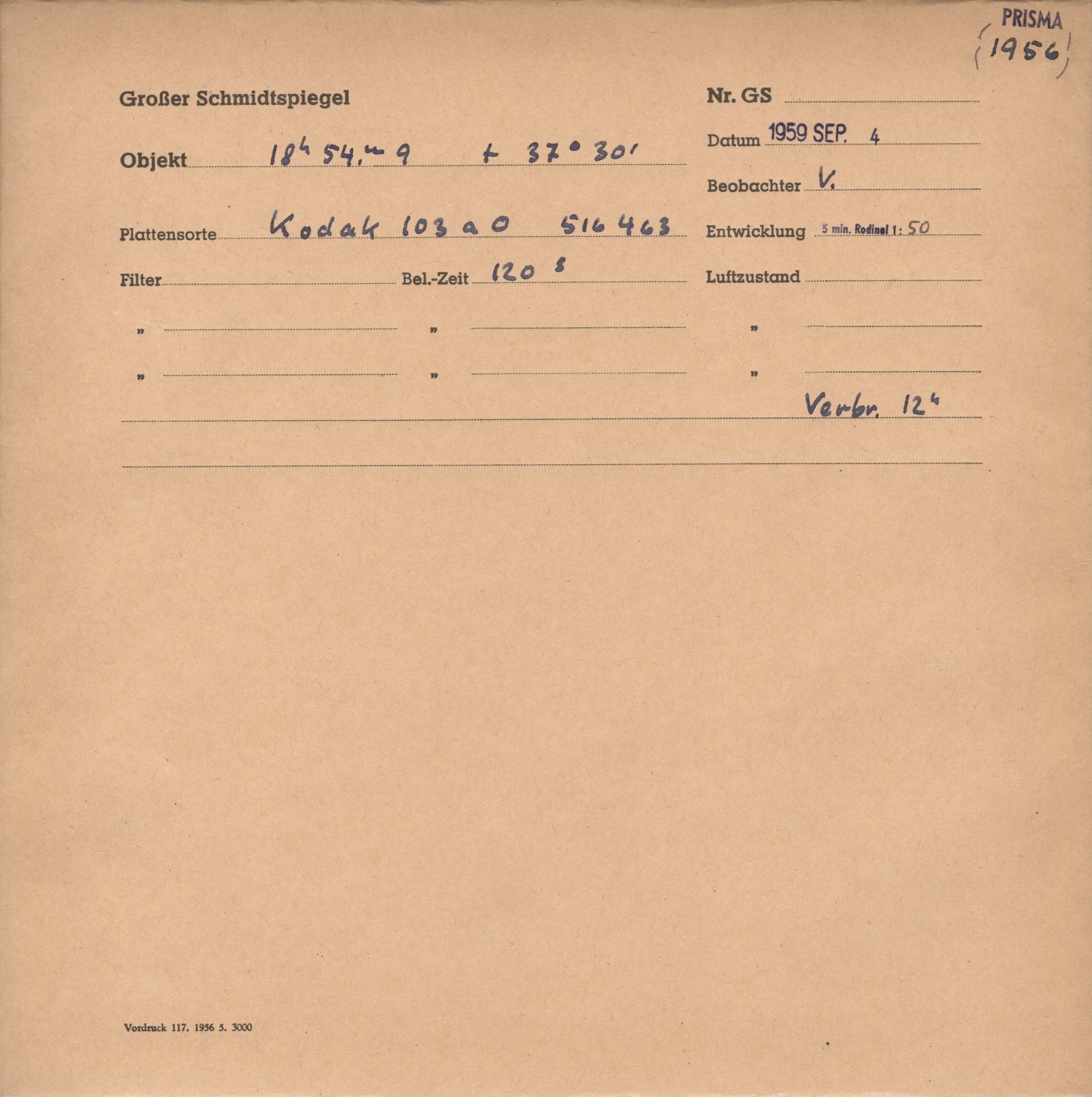 Plattenhuelle GS01956