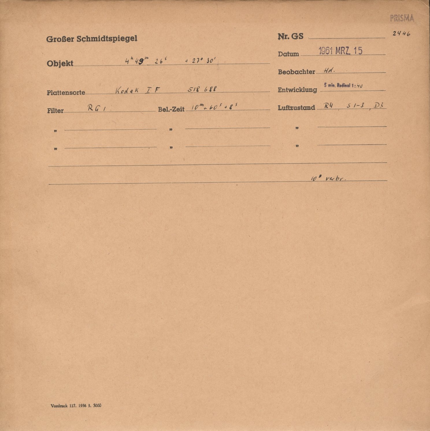 Plattenhuelle GS02446