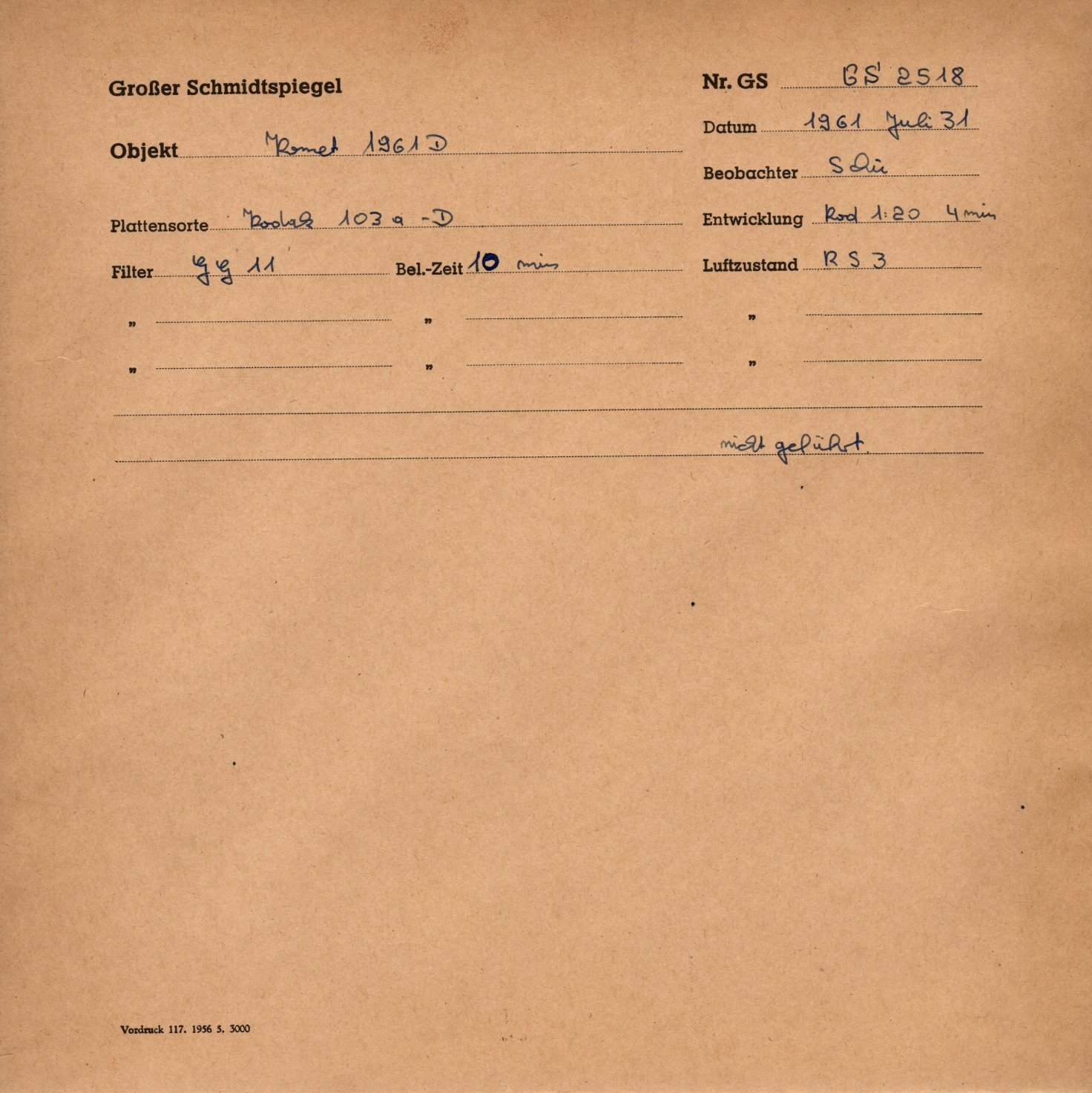 Plattenhuelle GS02518