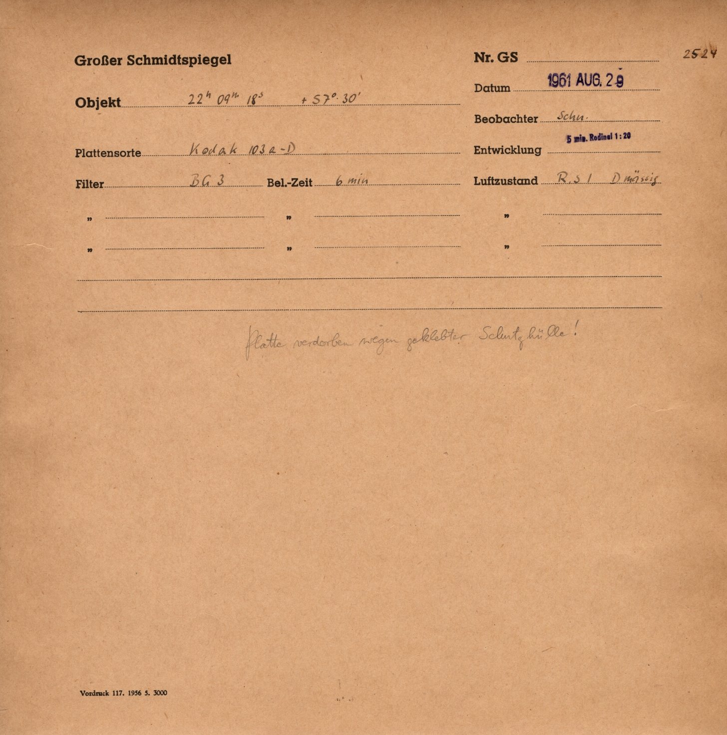 Plattenhuelle GS02524