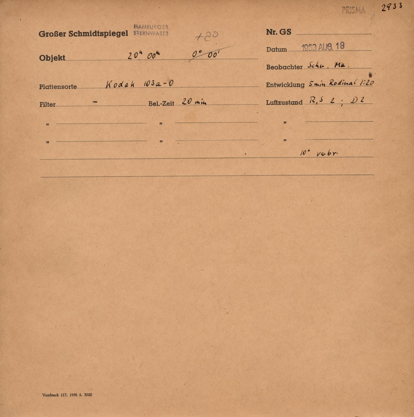 Plattenhuelle GS02933