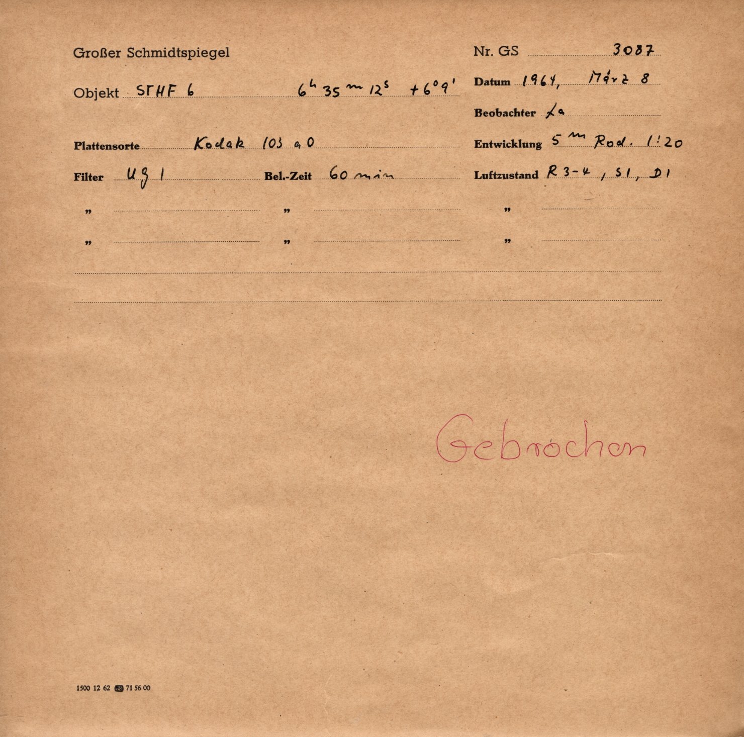 Plattenhuelle GS03087