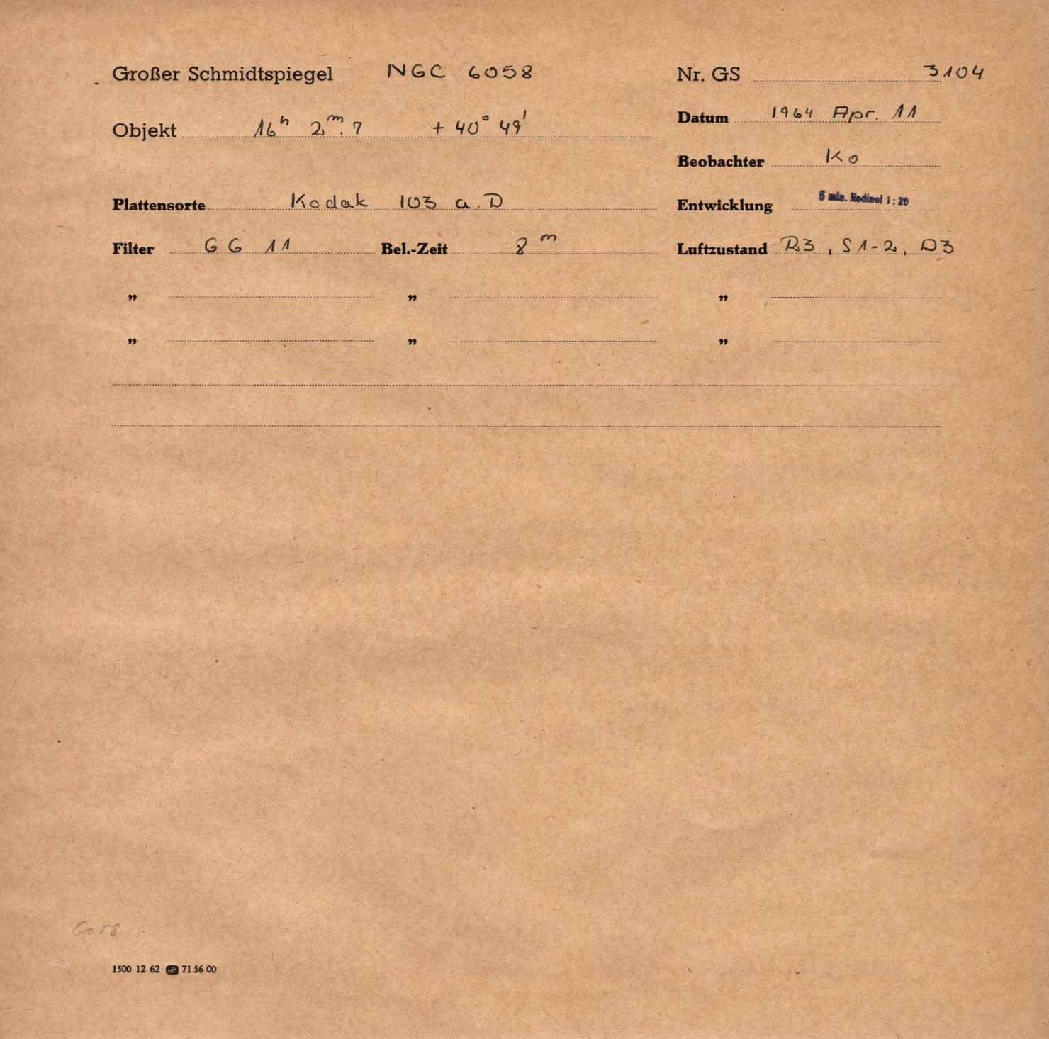 Plattenhuelle GS03104