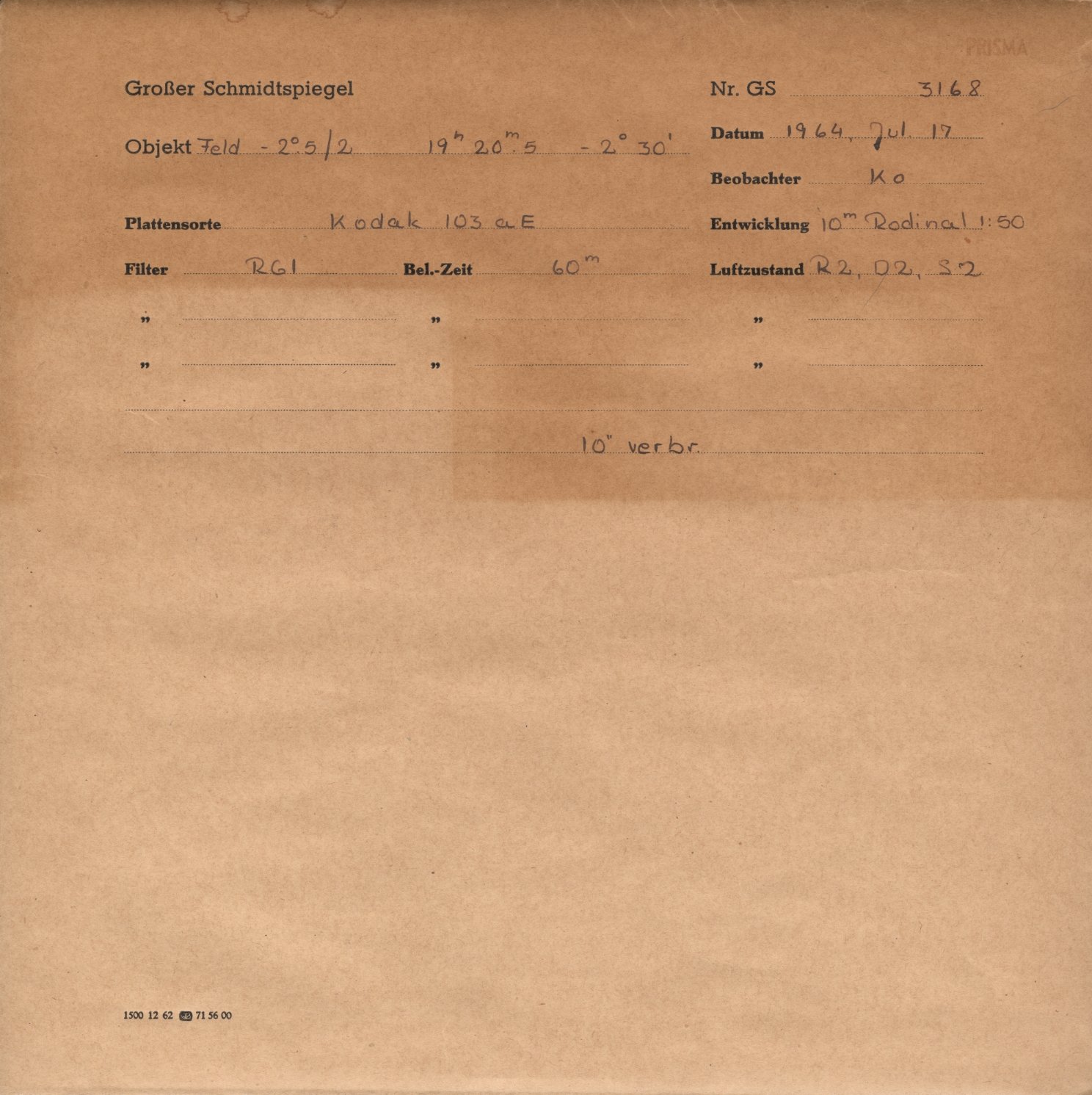 Plattenhuelle GS03168