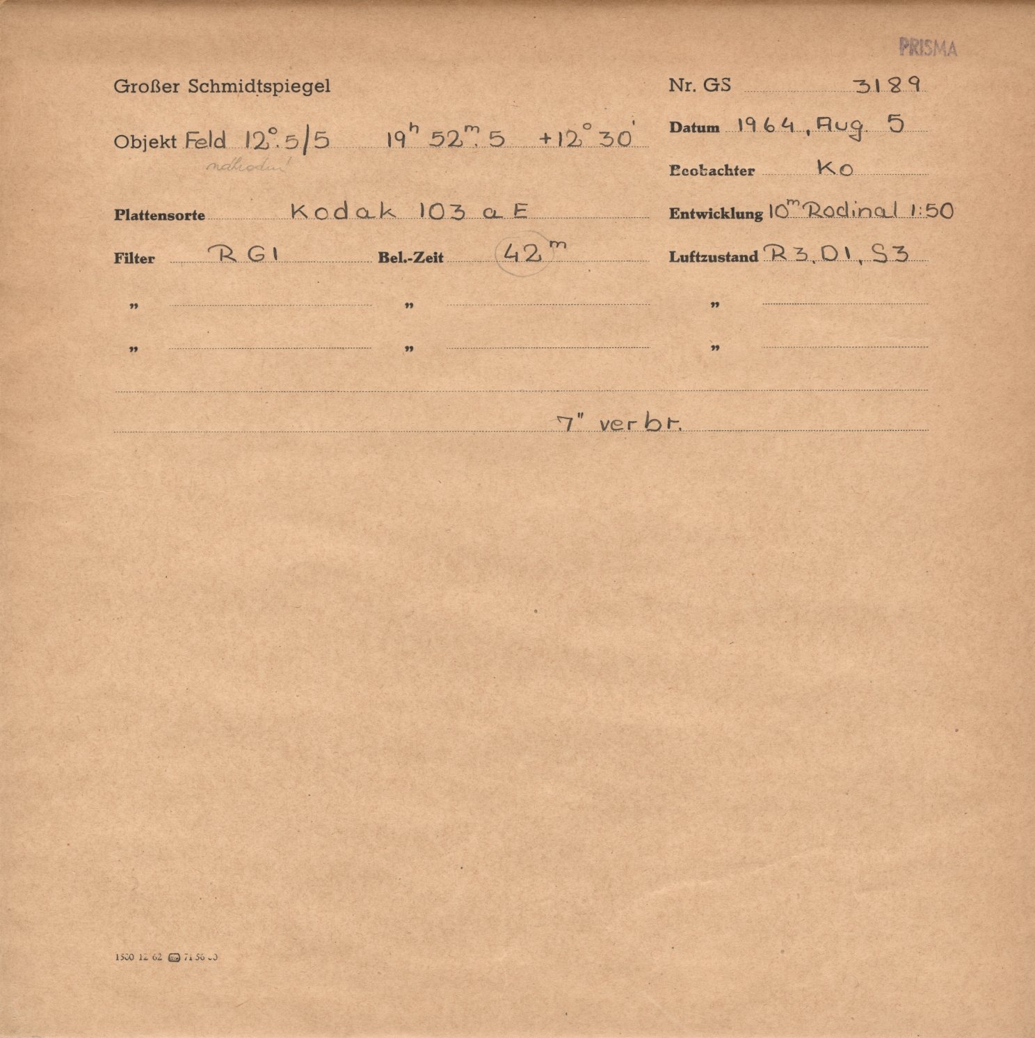 Plattenhuelle GS03189