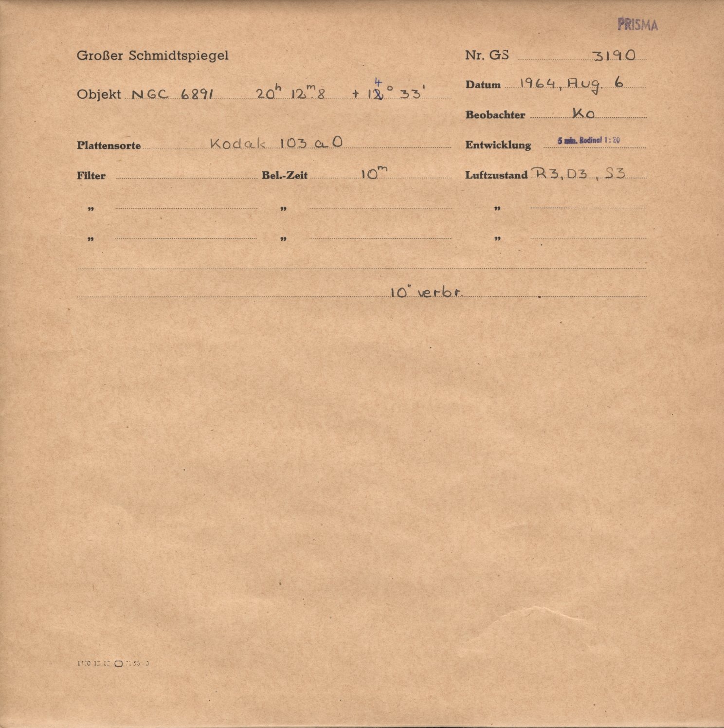 Plattenhuelle GS03190