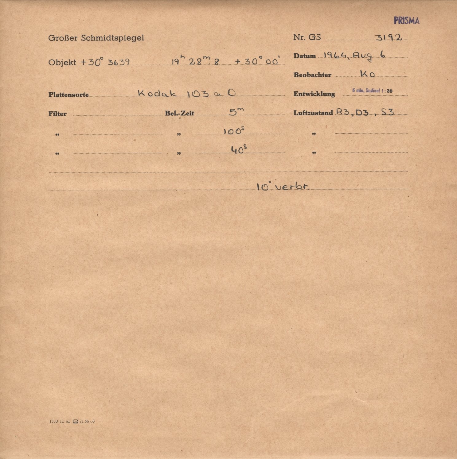 Plattenhuelle GS03192