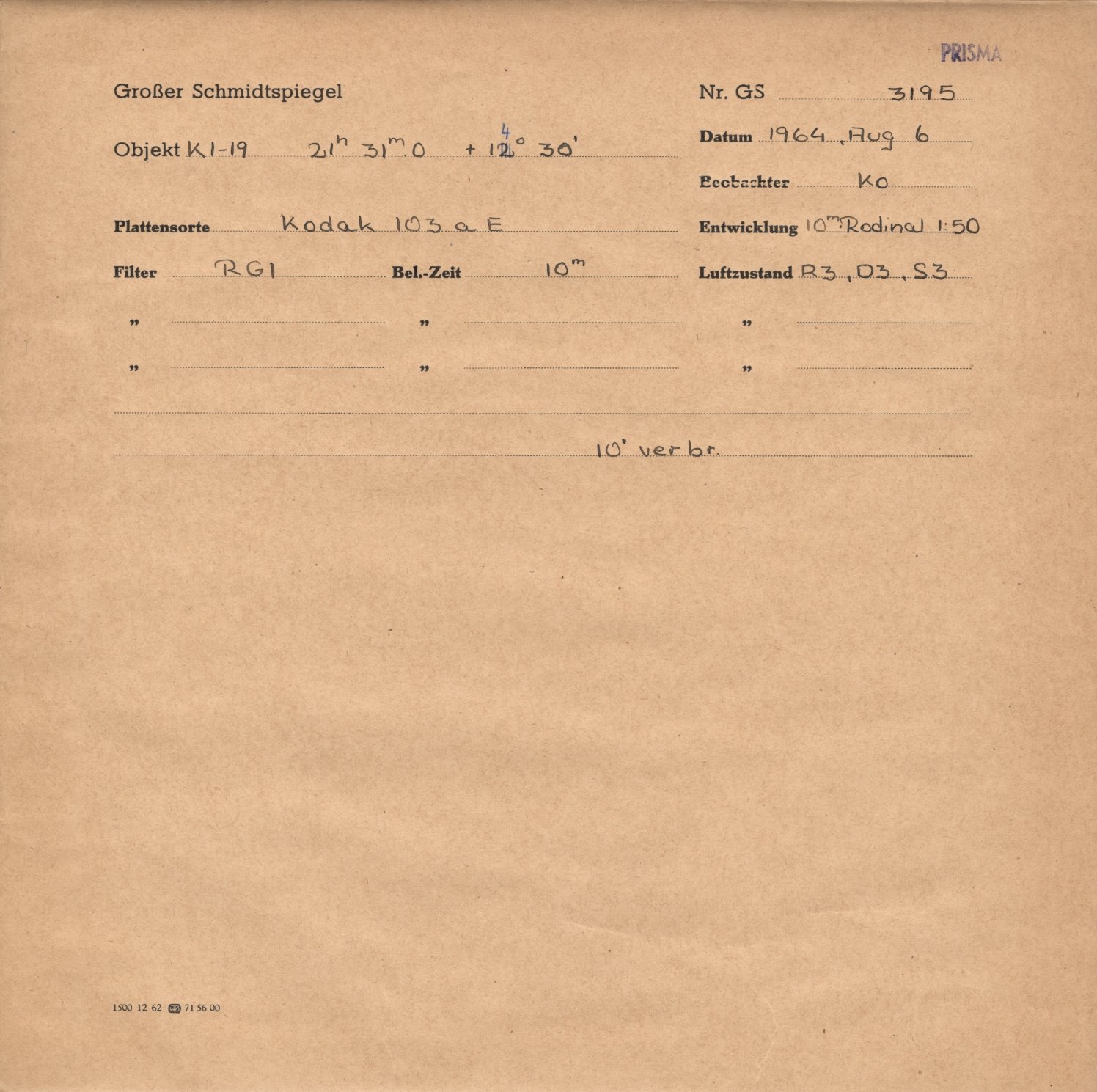 Plattenhuelle GS03195