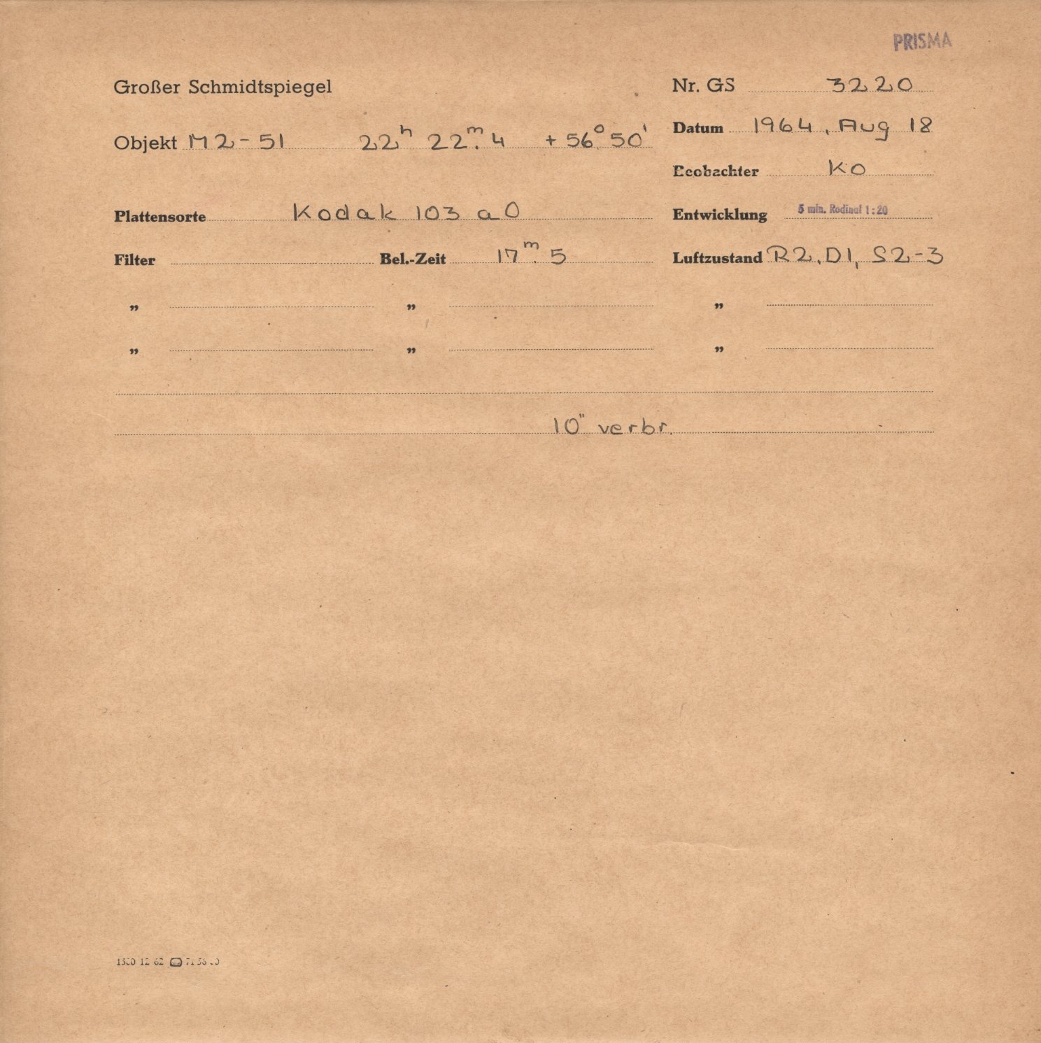 Plattenhuelle GS03220