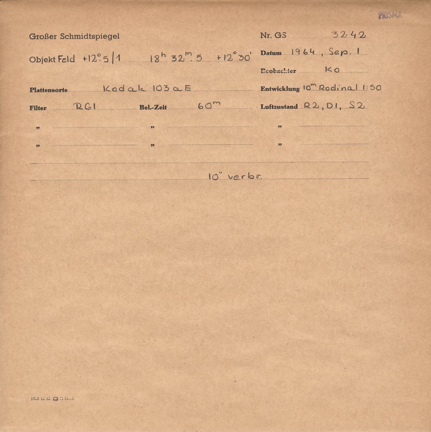 Plattenhuelle GS03242