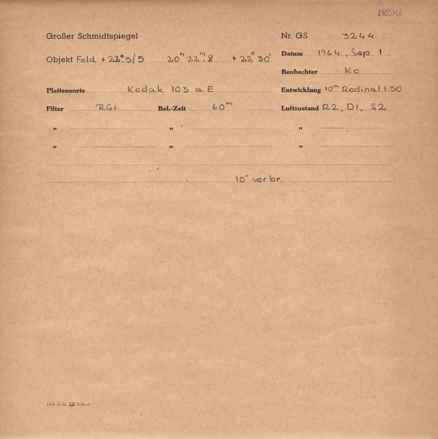 Plattenhuelle GS03244