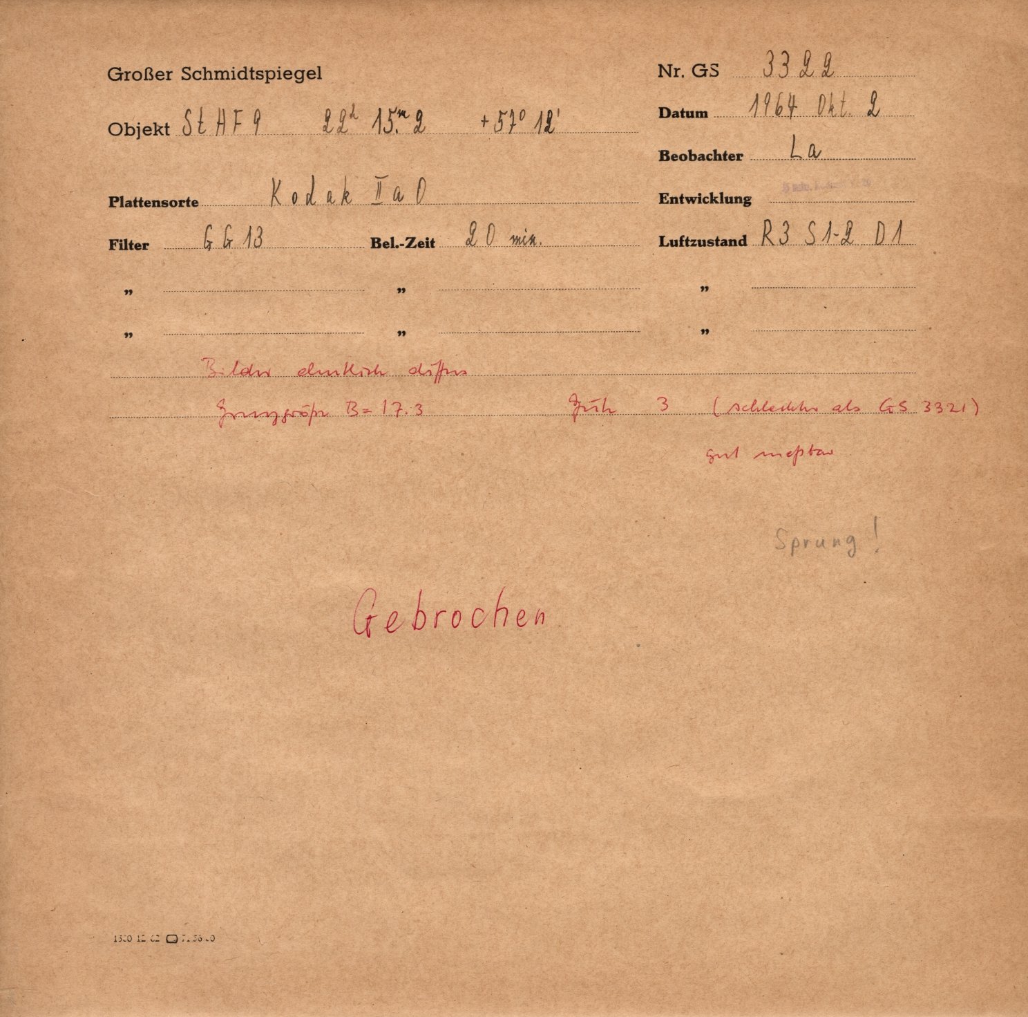 Plattenhuelle GS03322