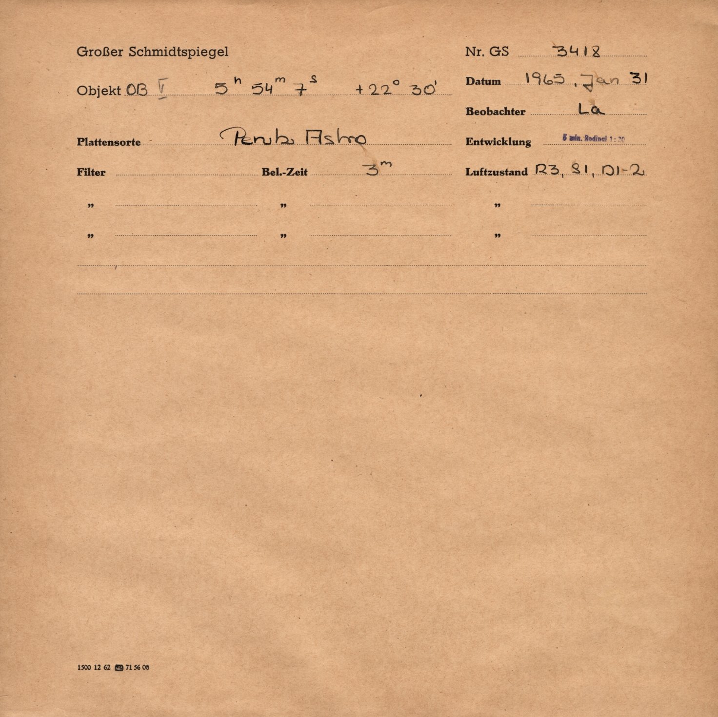 Plattenhuelle GS03418
