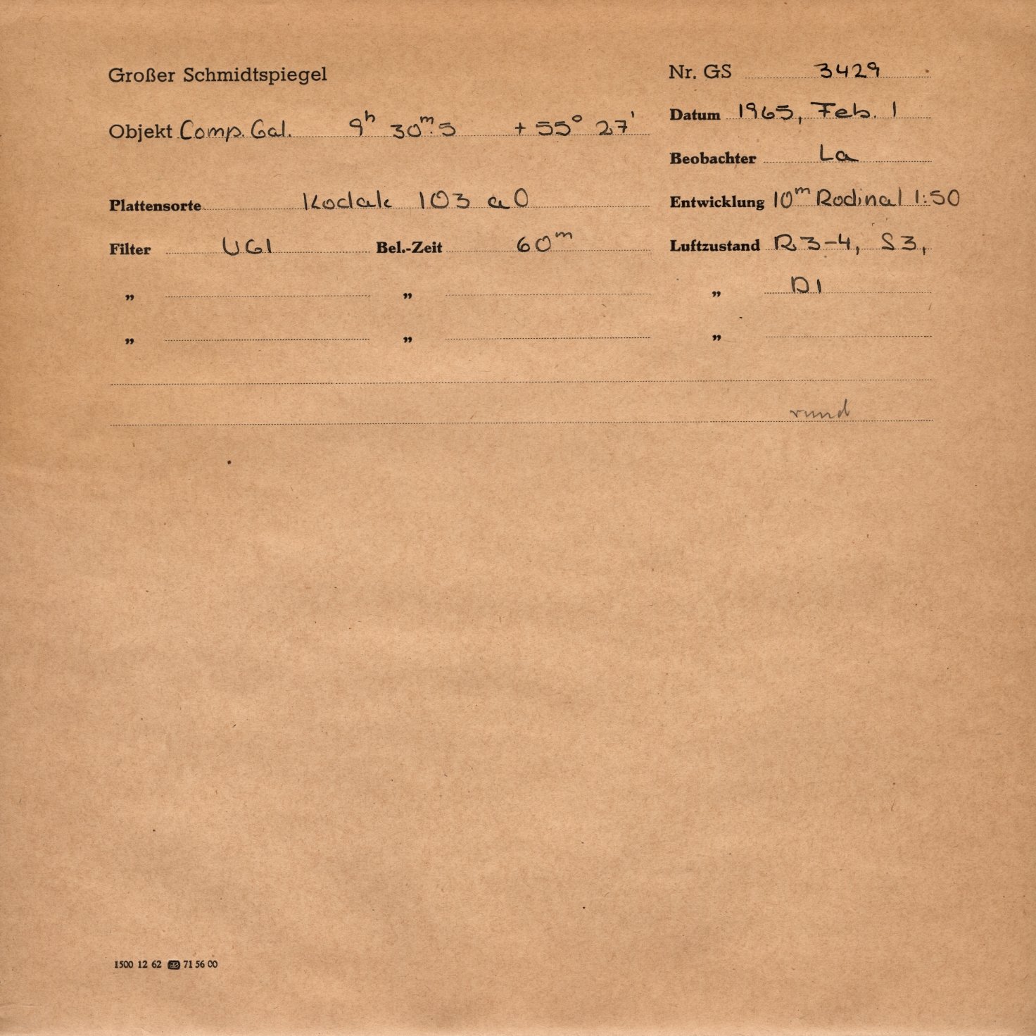 Plattenhuelle GS03429