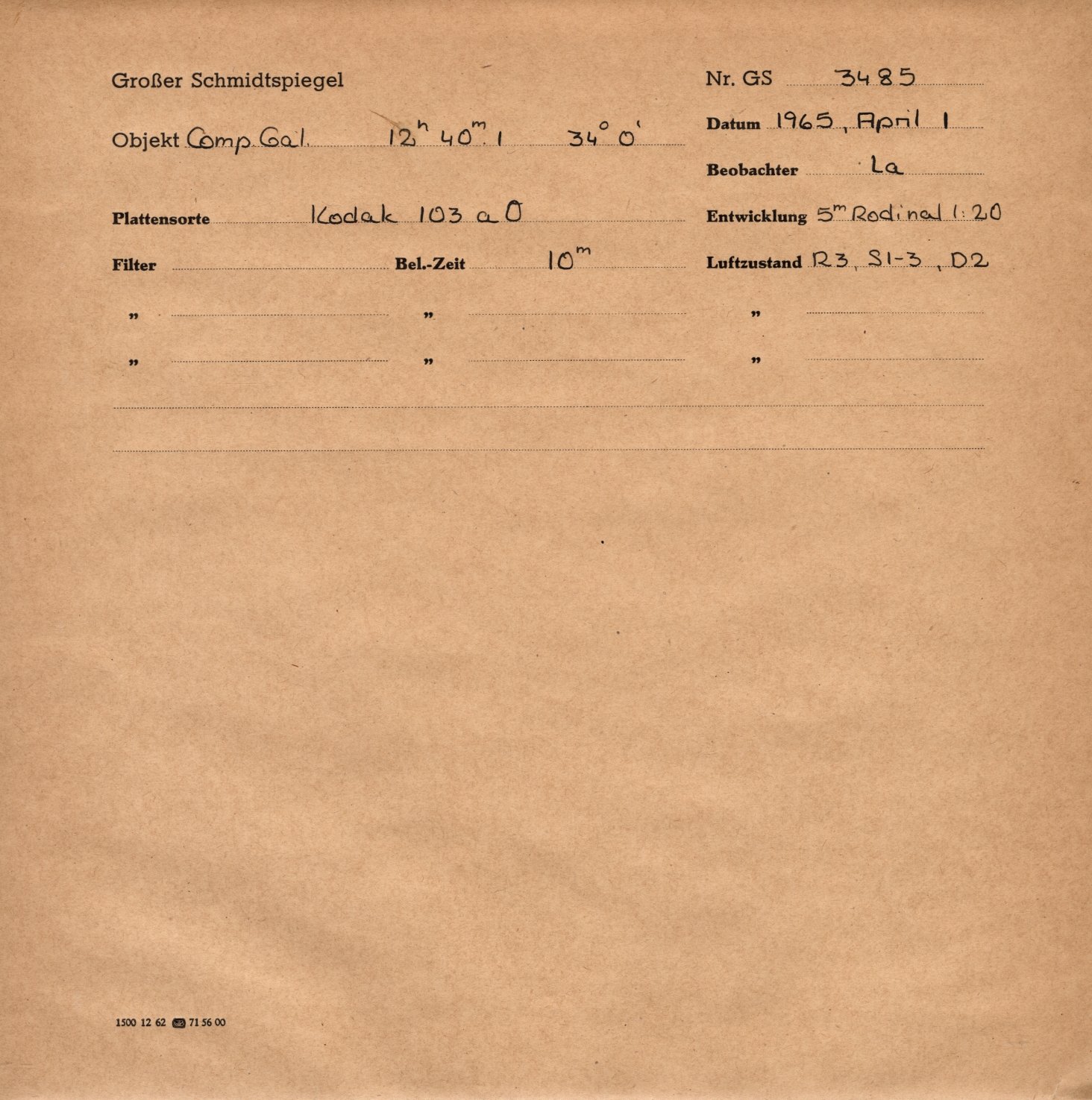 Plattenhuelle GS03485