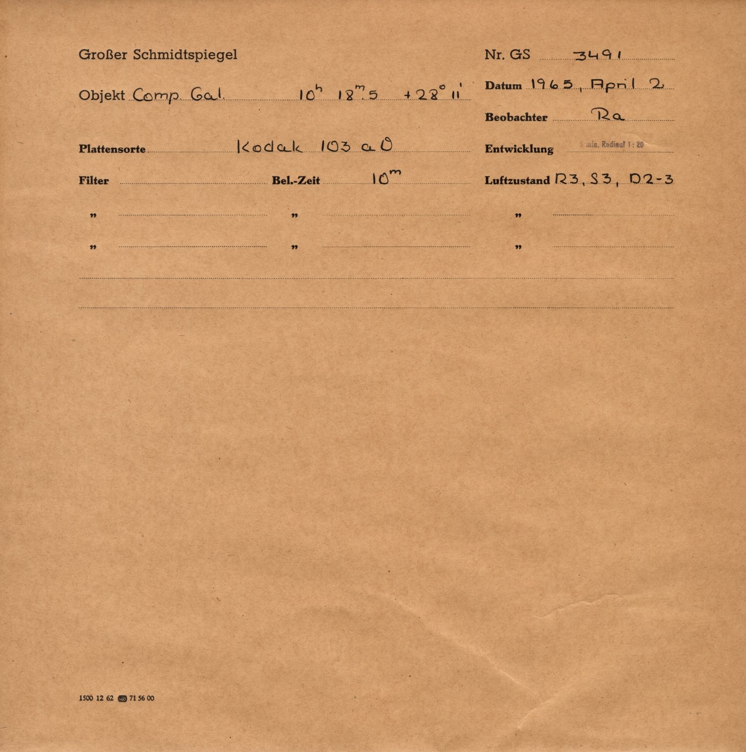 Plattenhuelle GS03491