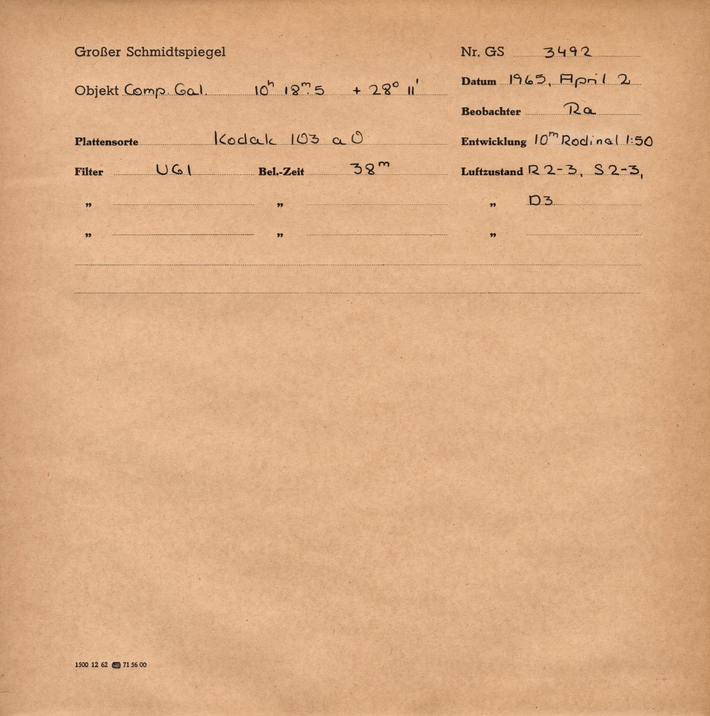 Plattenhuelle GS03492