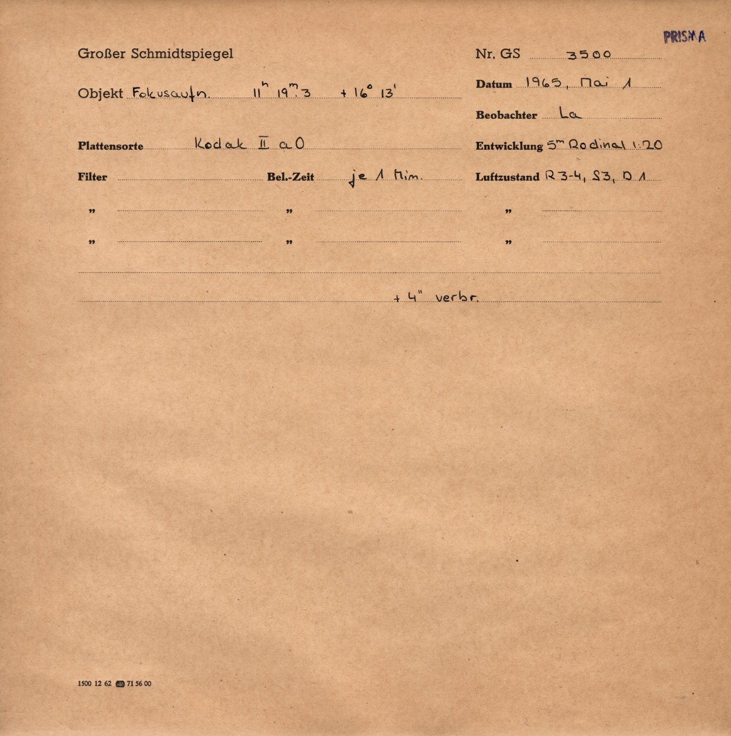 Plattenhuelle GS03500