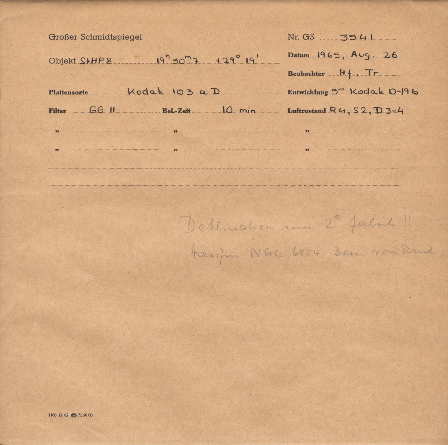 Plattenhuelle GS03541