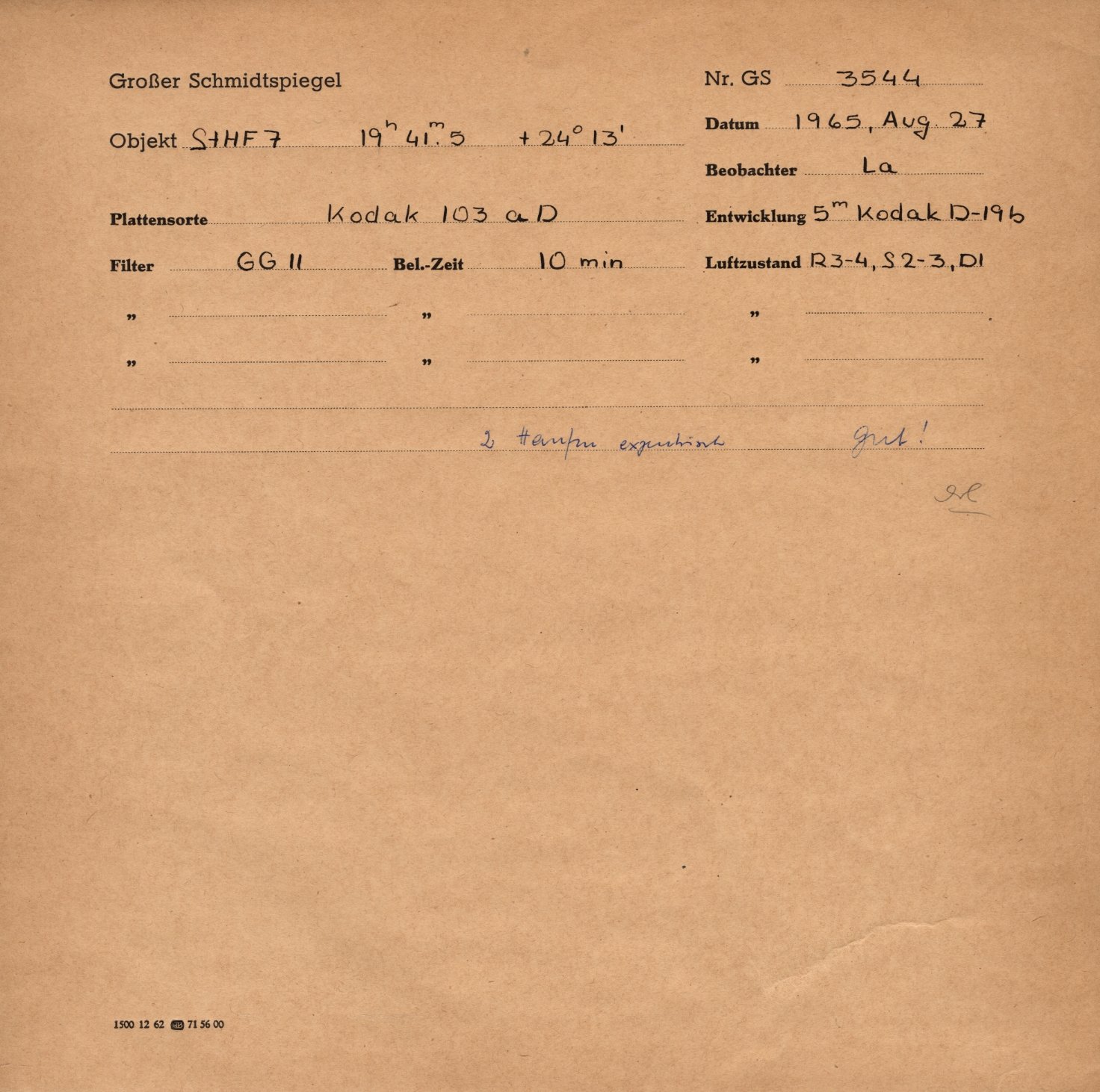 Plattenhuelle GS03544