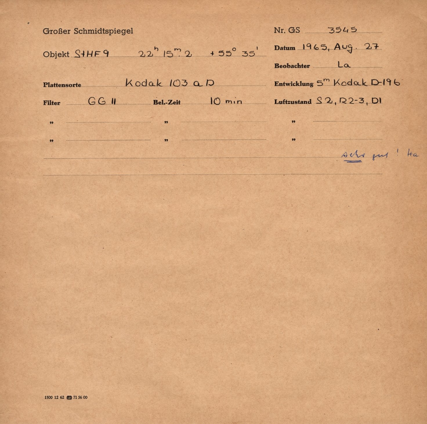 Plattenhuelle GS03545