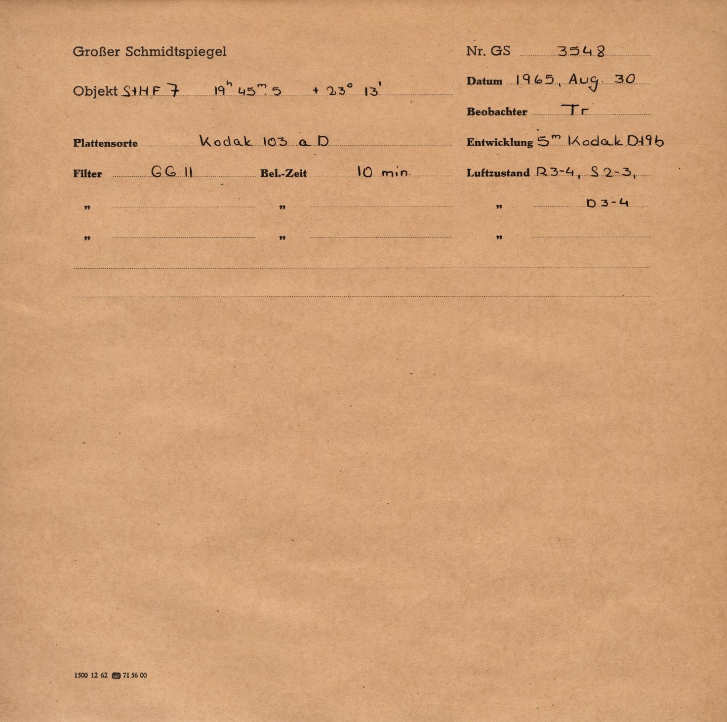 Plattenhuelle GS03548