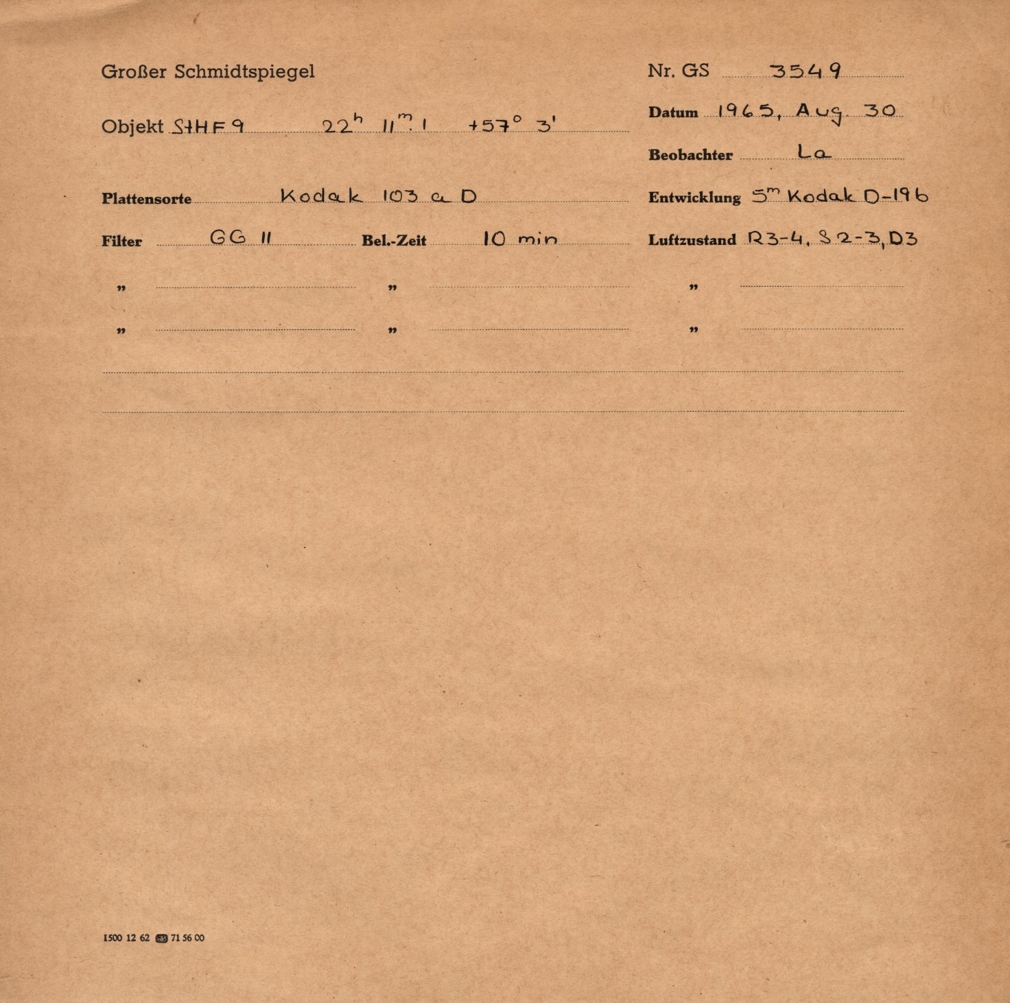 Plattenhuelle GS03549