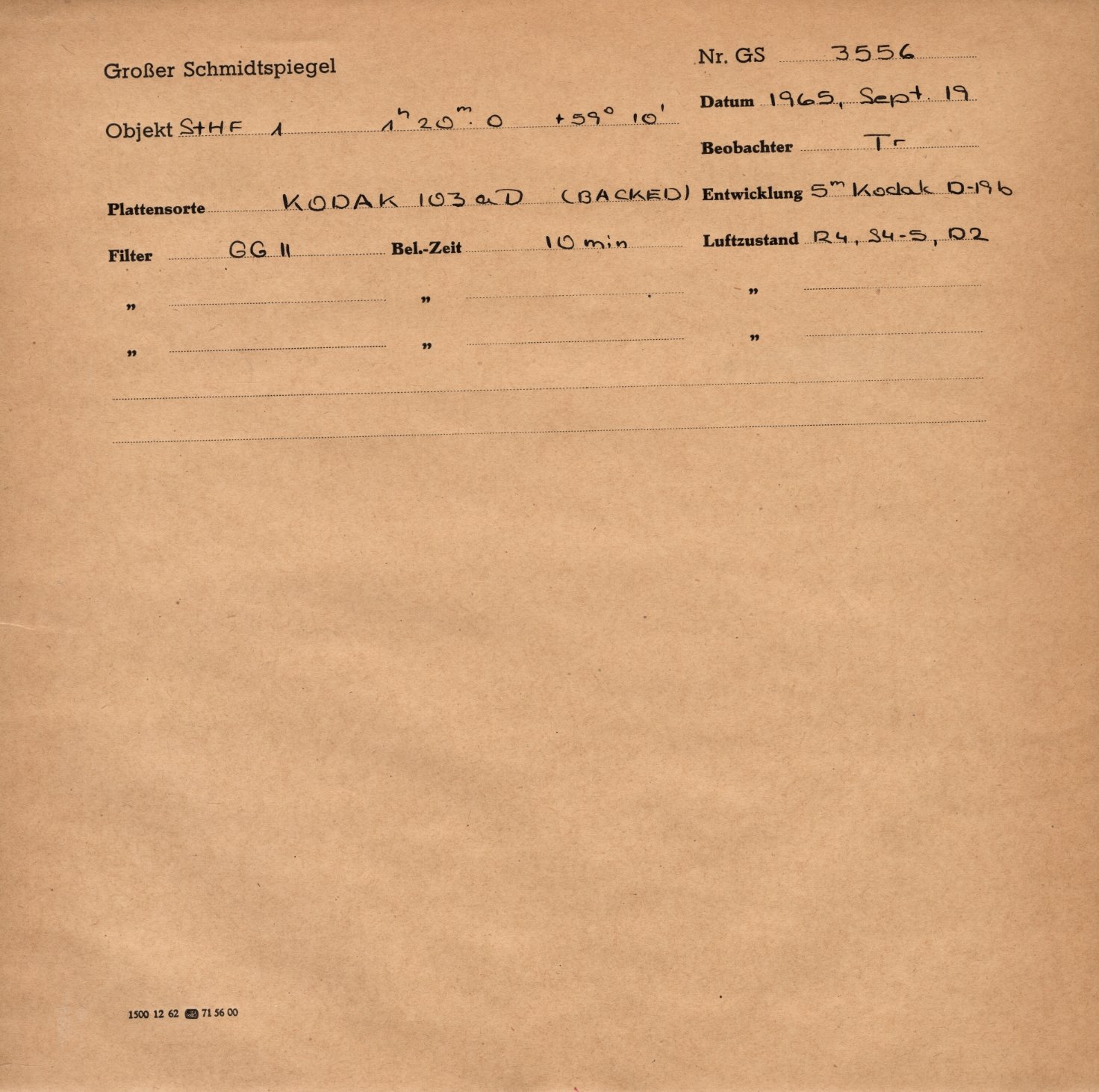 Plattenhuelle GS03556