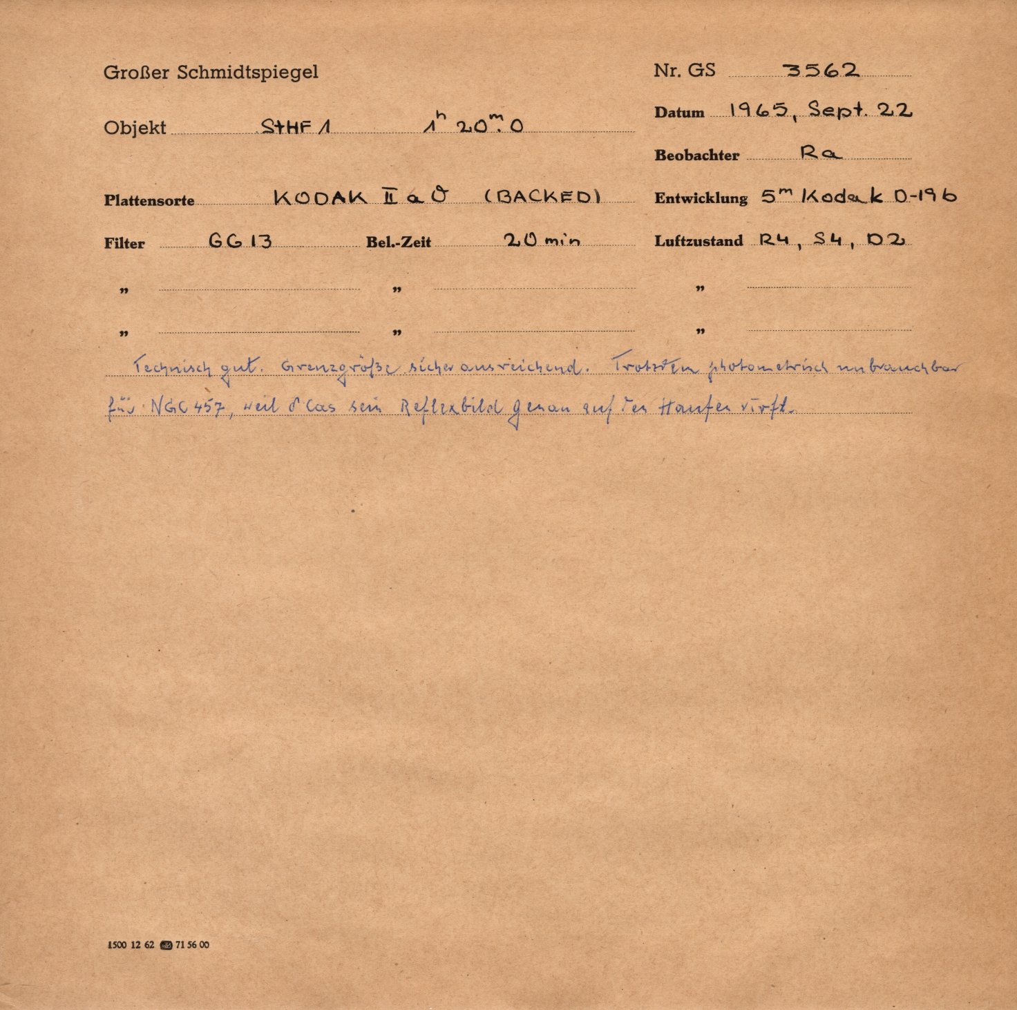 Plattenhuelle GS03562