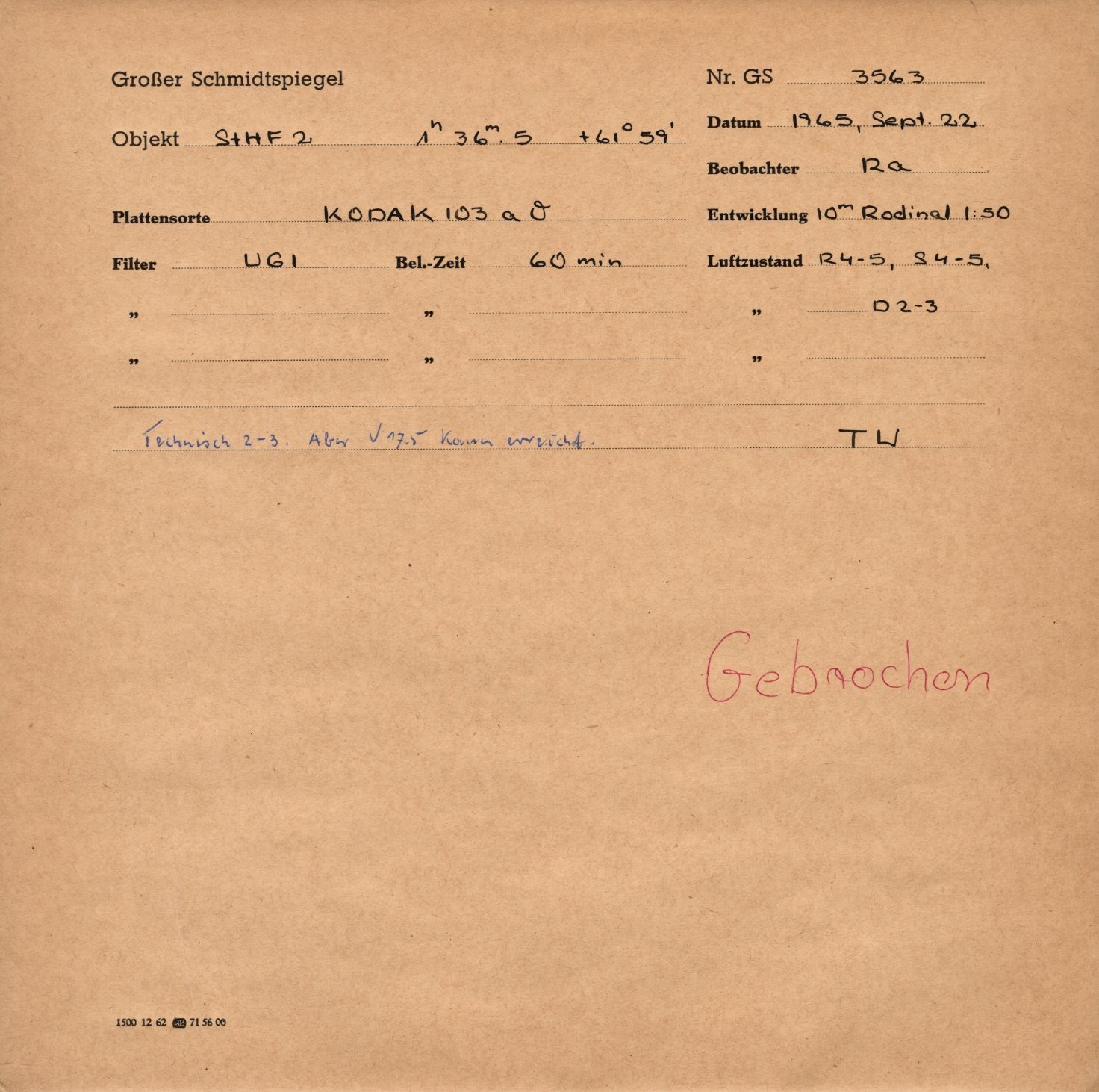 Plattenhuelle GS03563