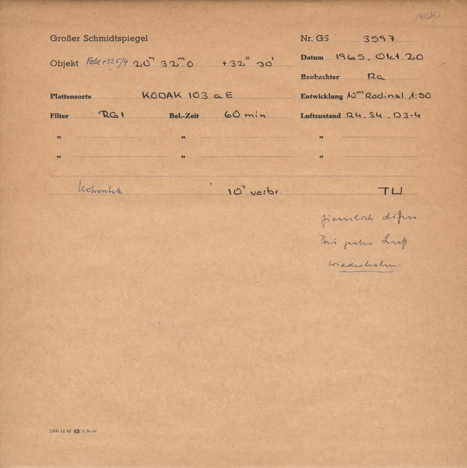 Plattenhuelle GS03597