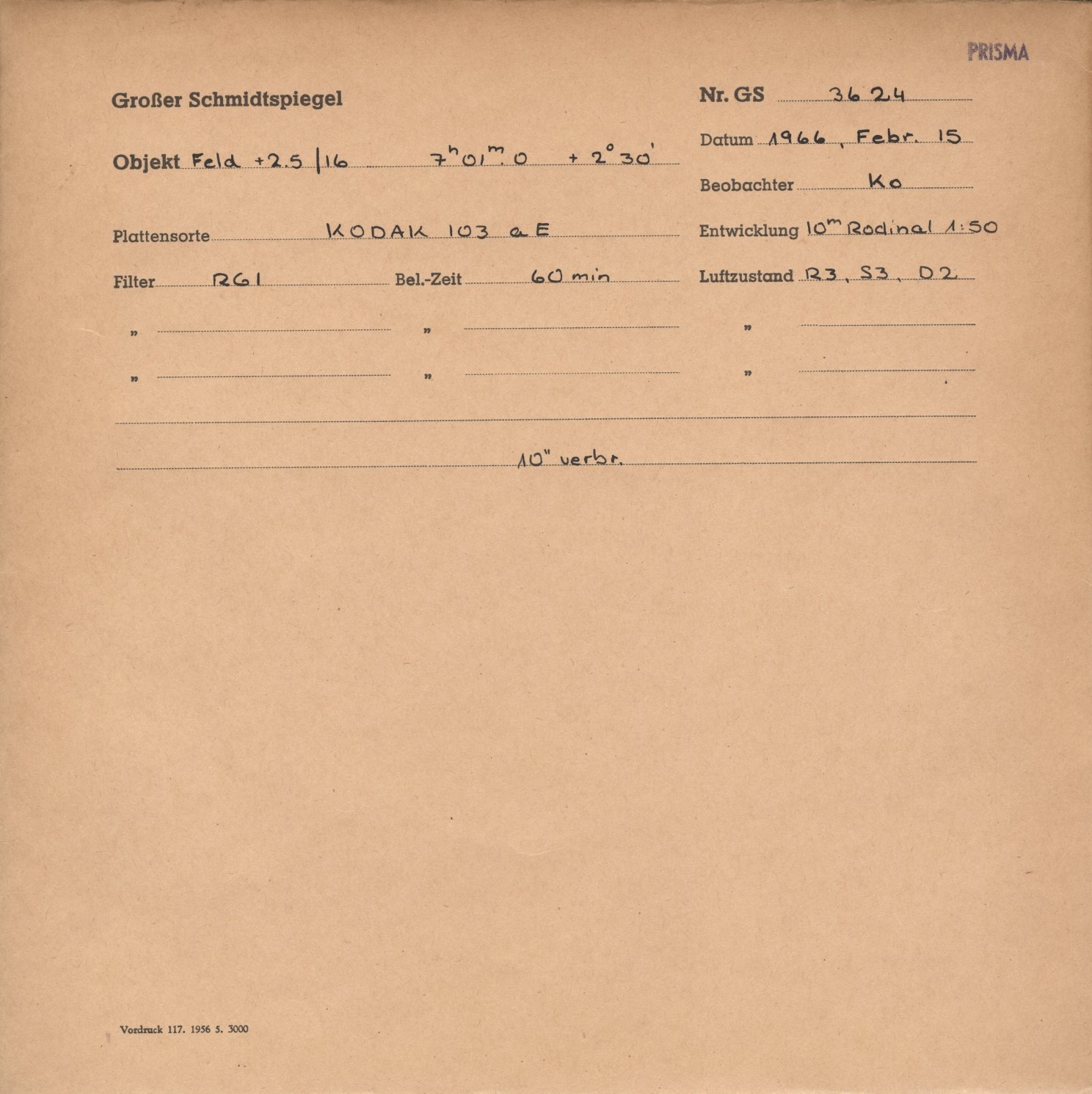 Plattenhuelle GS03624