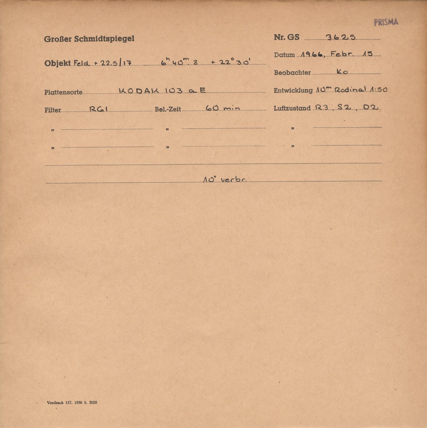 Plattenhuelle GS03625