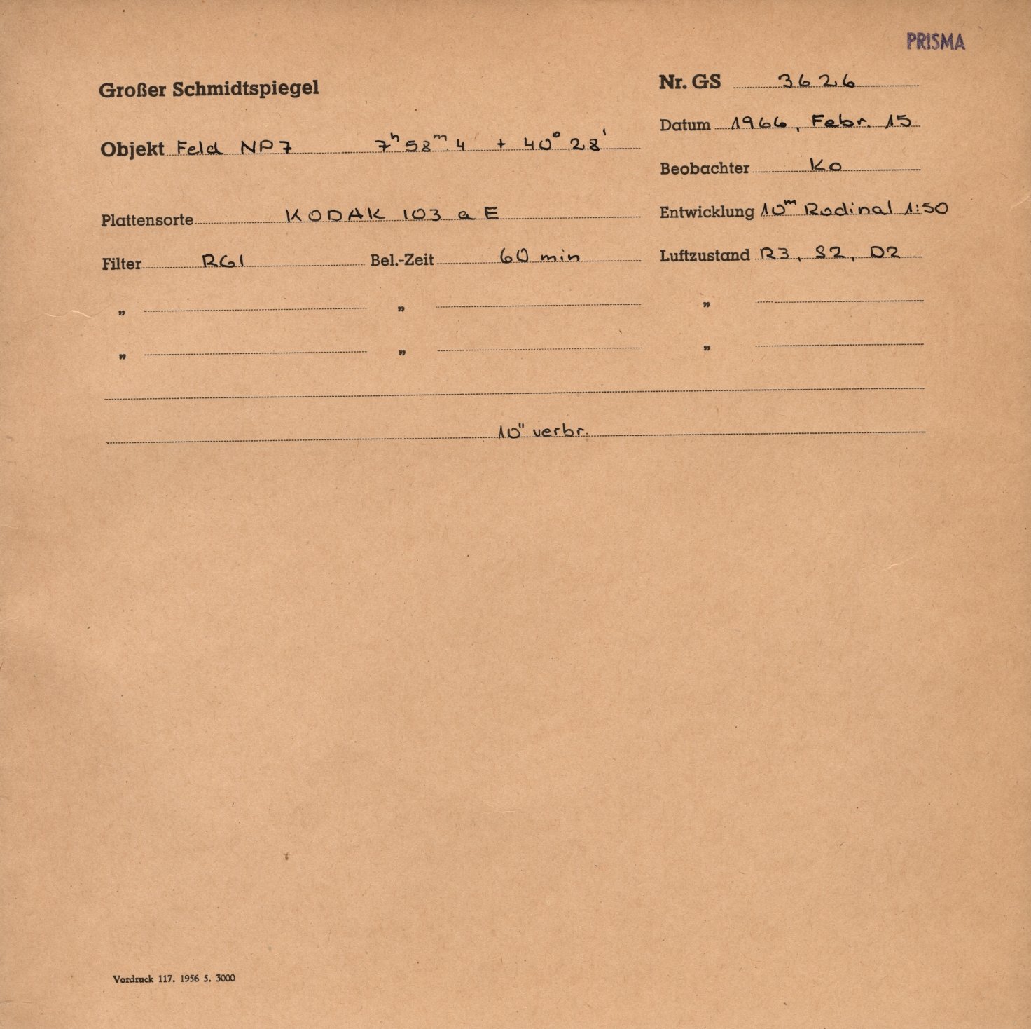 Plattenhuelle GS03626
