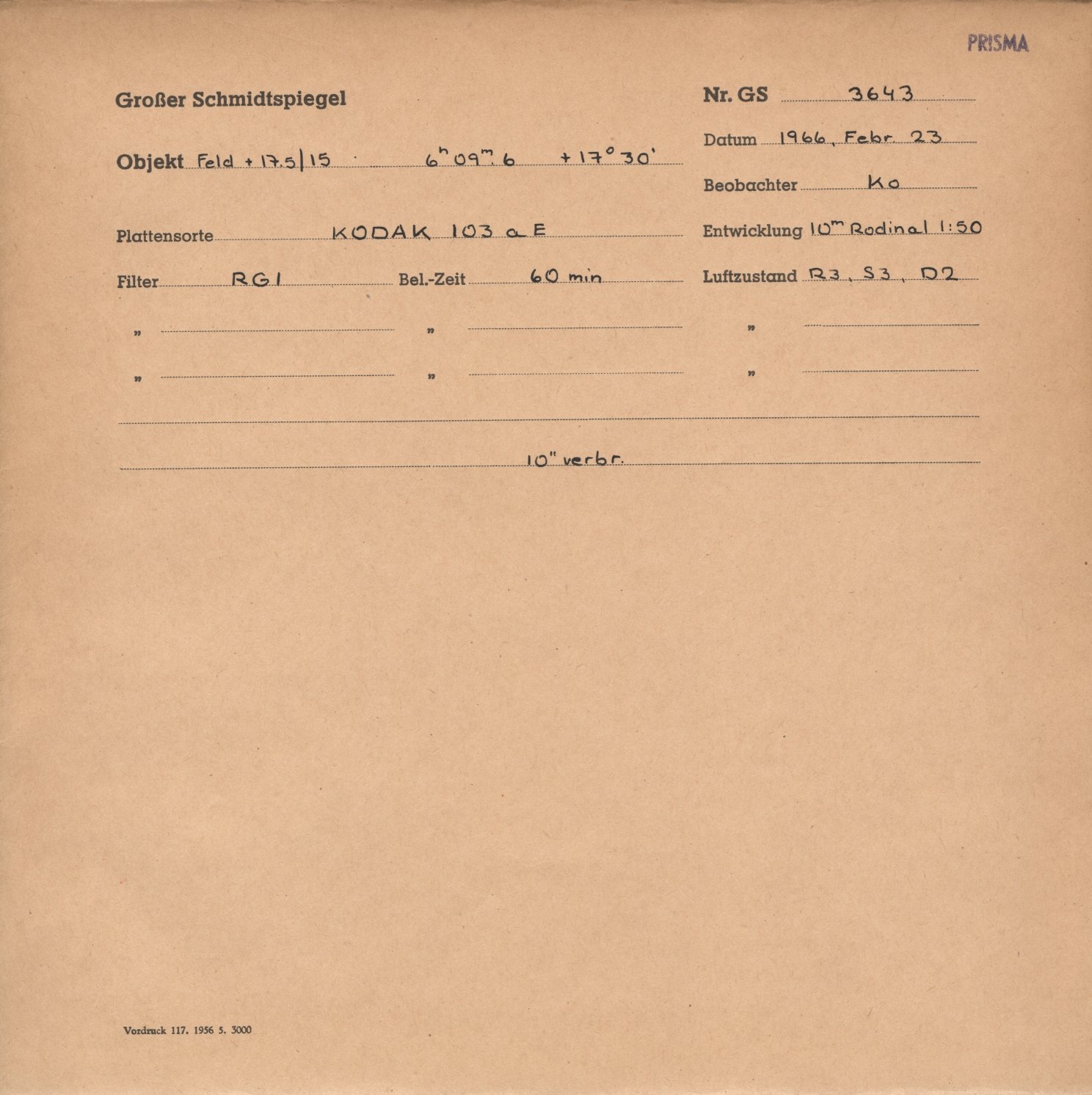 Plattenhuelle GS03643