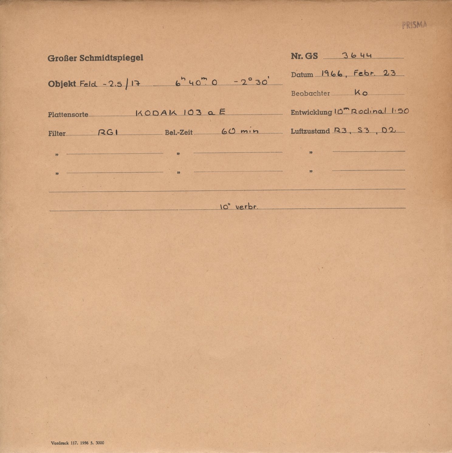 Plattenhuelle GS03644