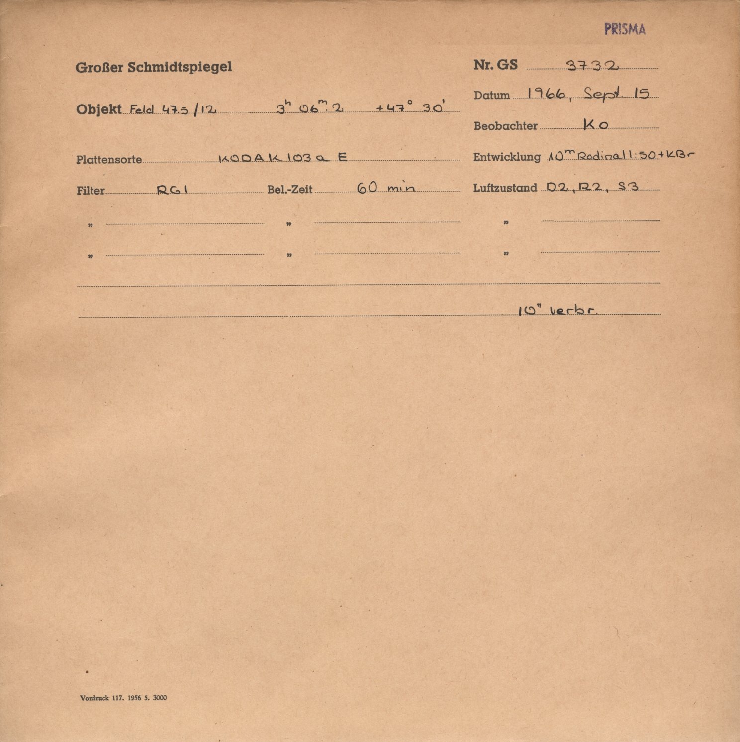 Plattenhuelle GS03732