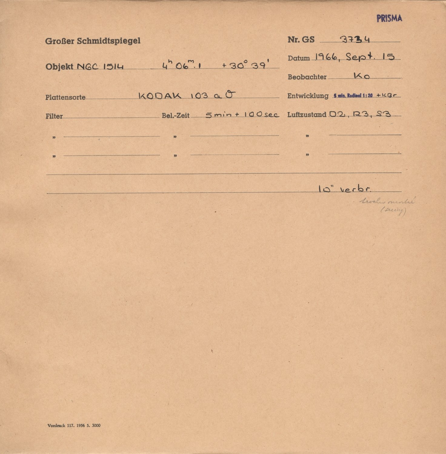 Plattenhuelle GS03734