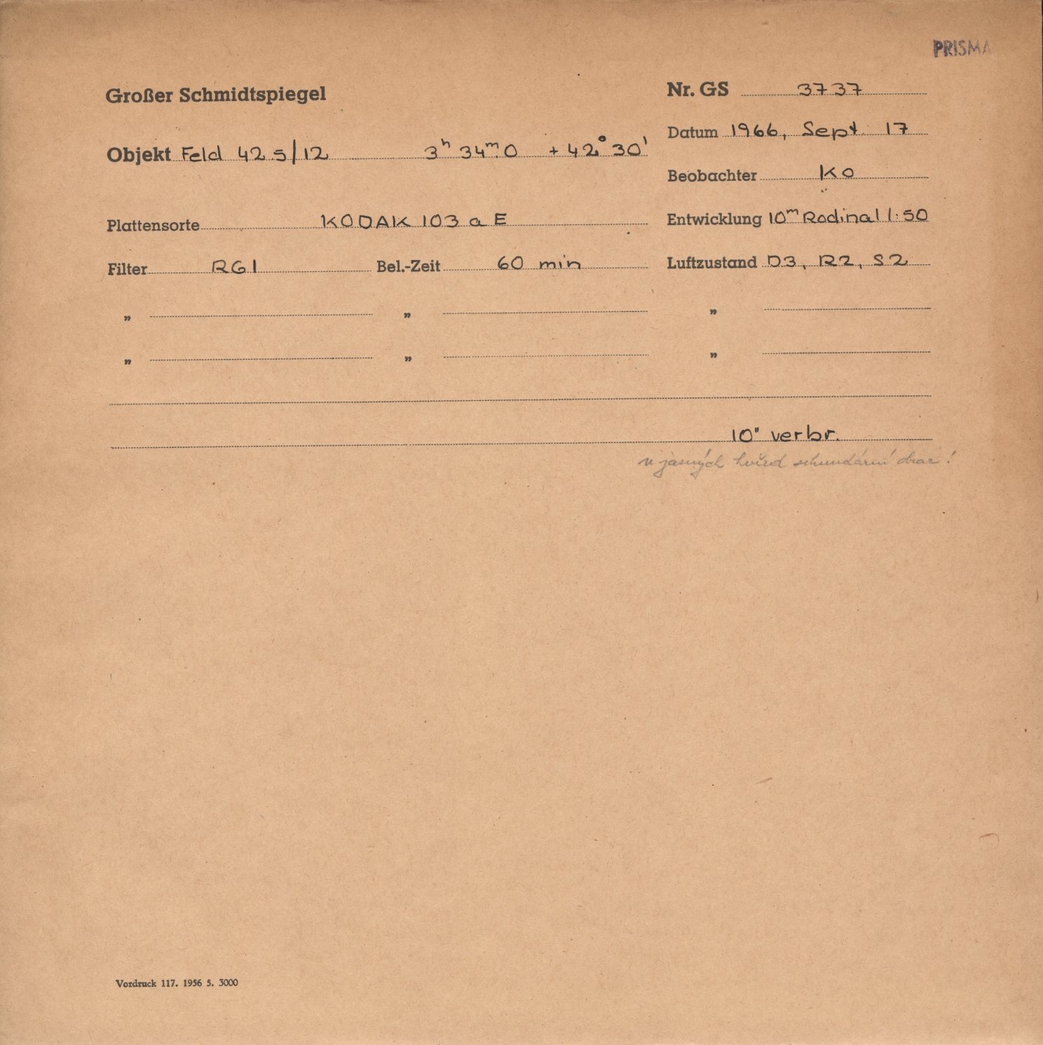 Plattenhuelle GS03737