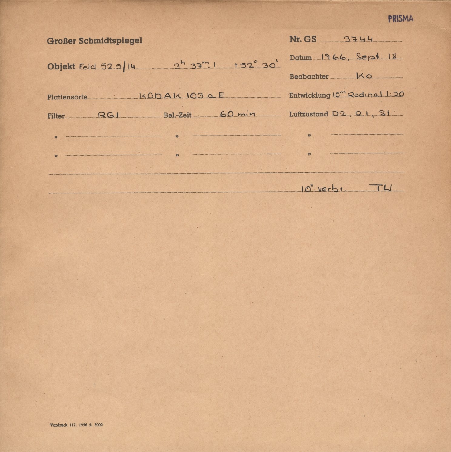 Plattenhuelle GS03744