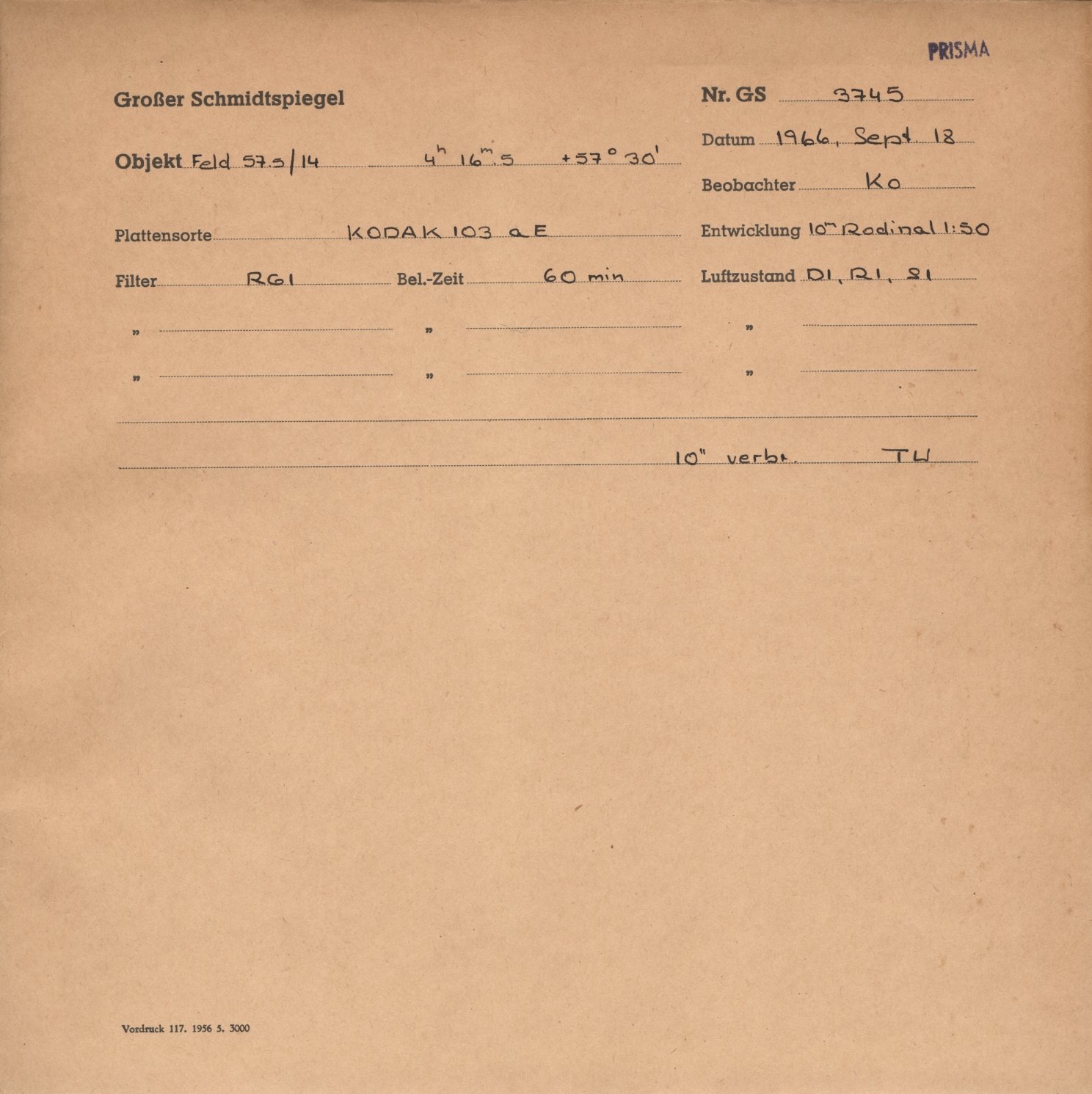 Plattenhuelle GS03745