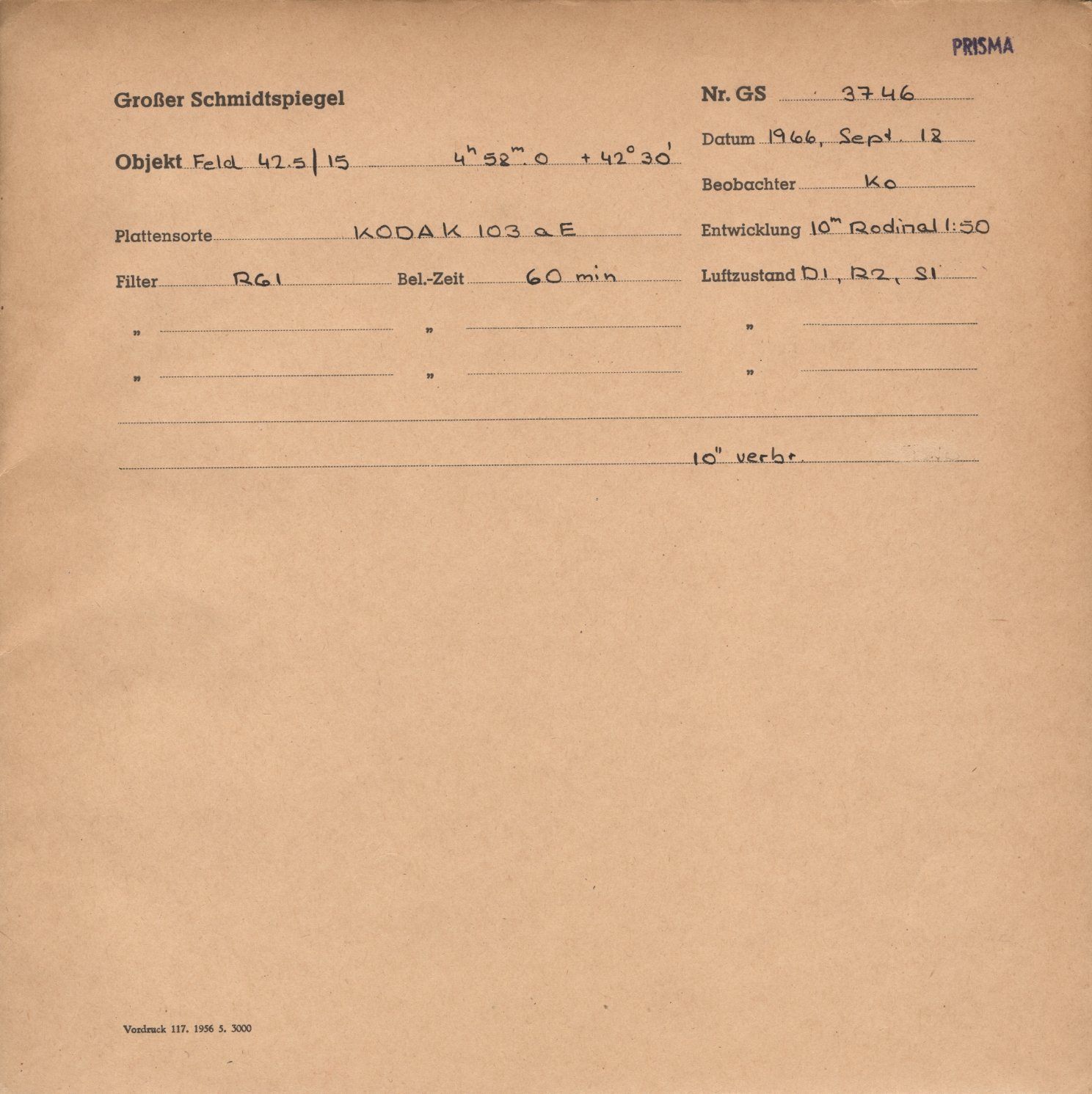 Plattenhuelle GS03746