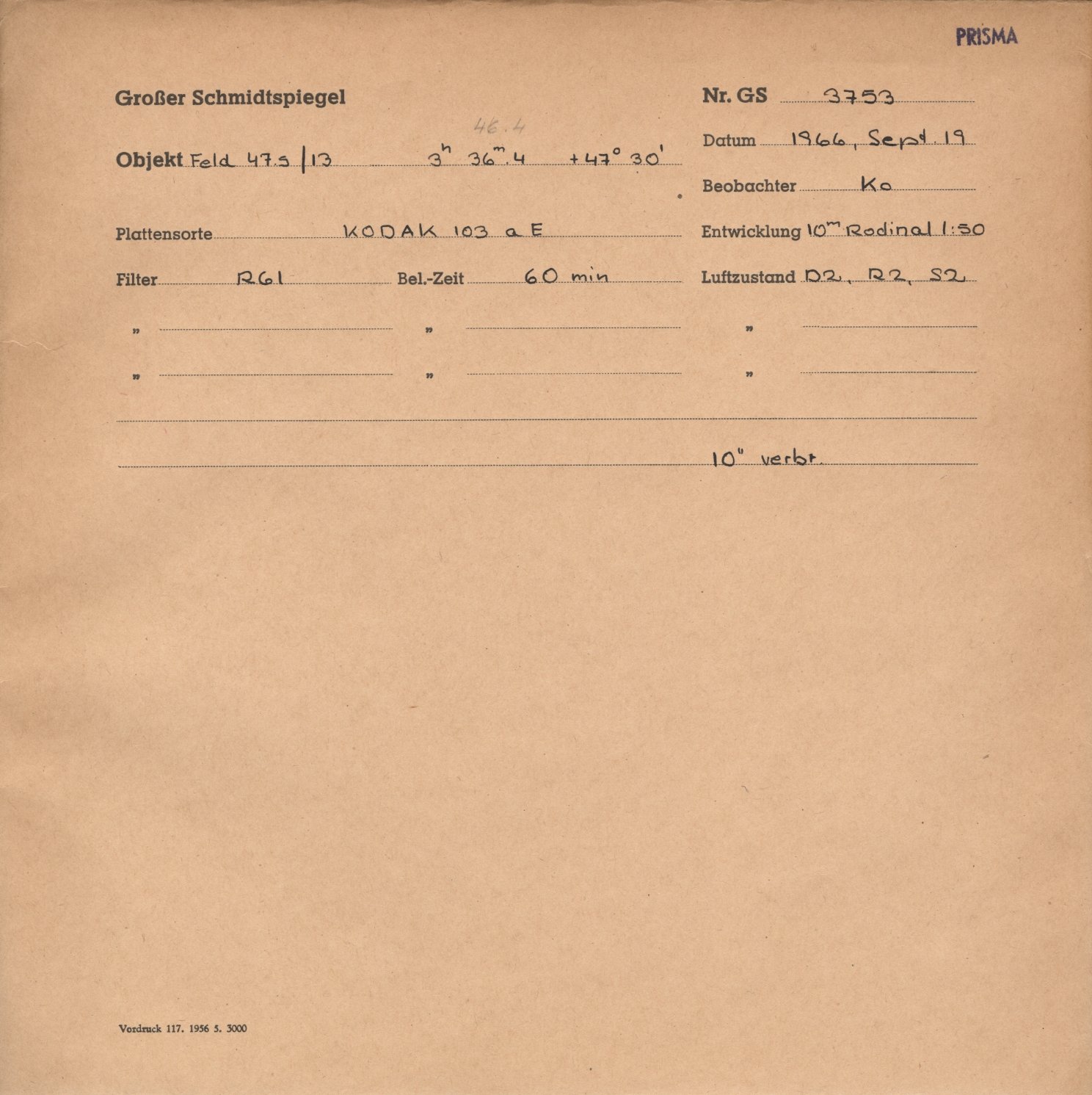 Plattenhuelle GS03753