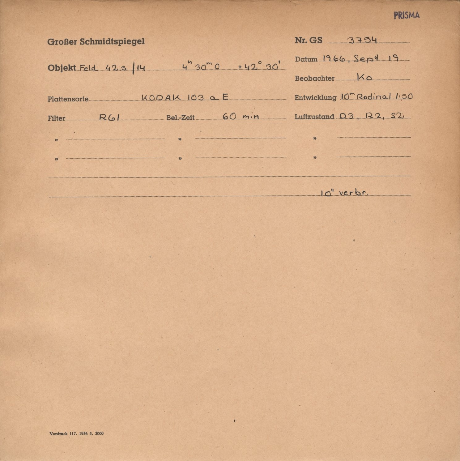 Plattenhuelle GS03754