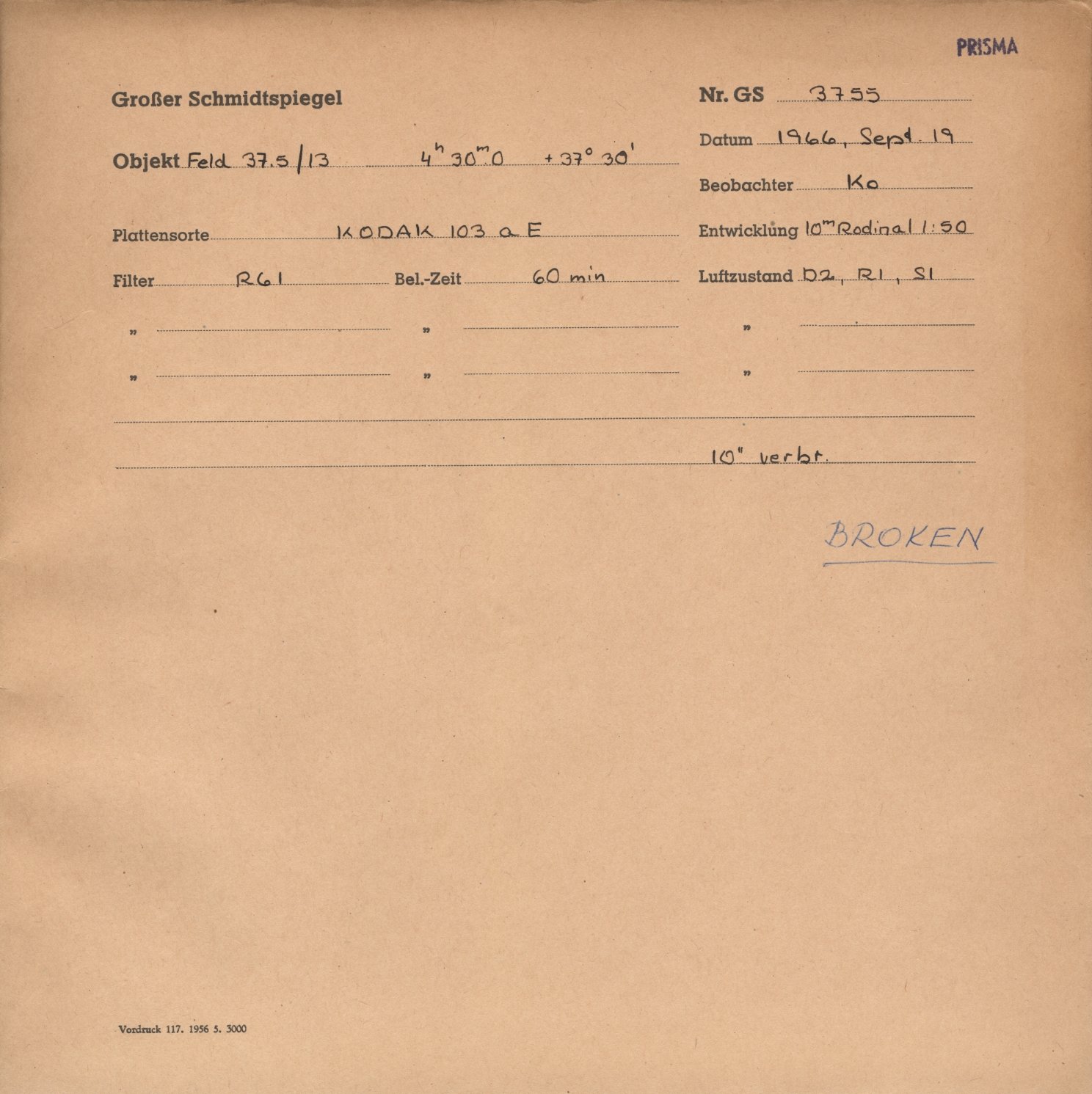 Plattenhuelle GS03755
