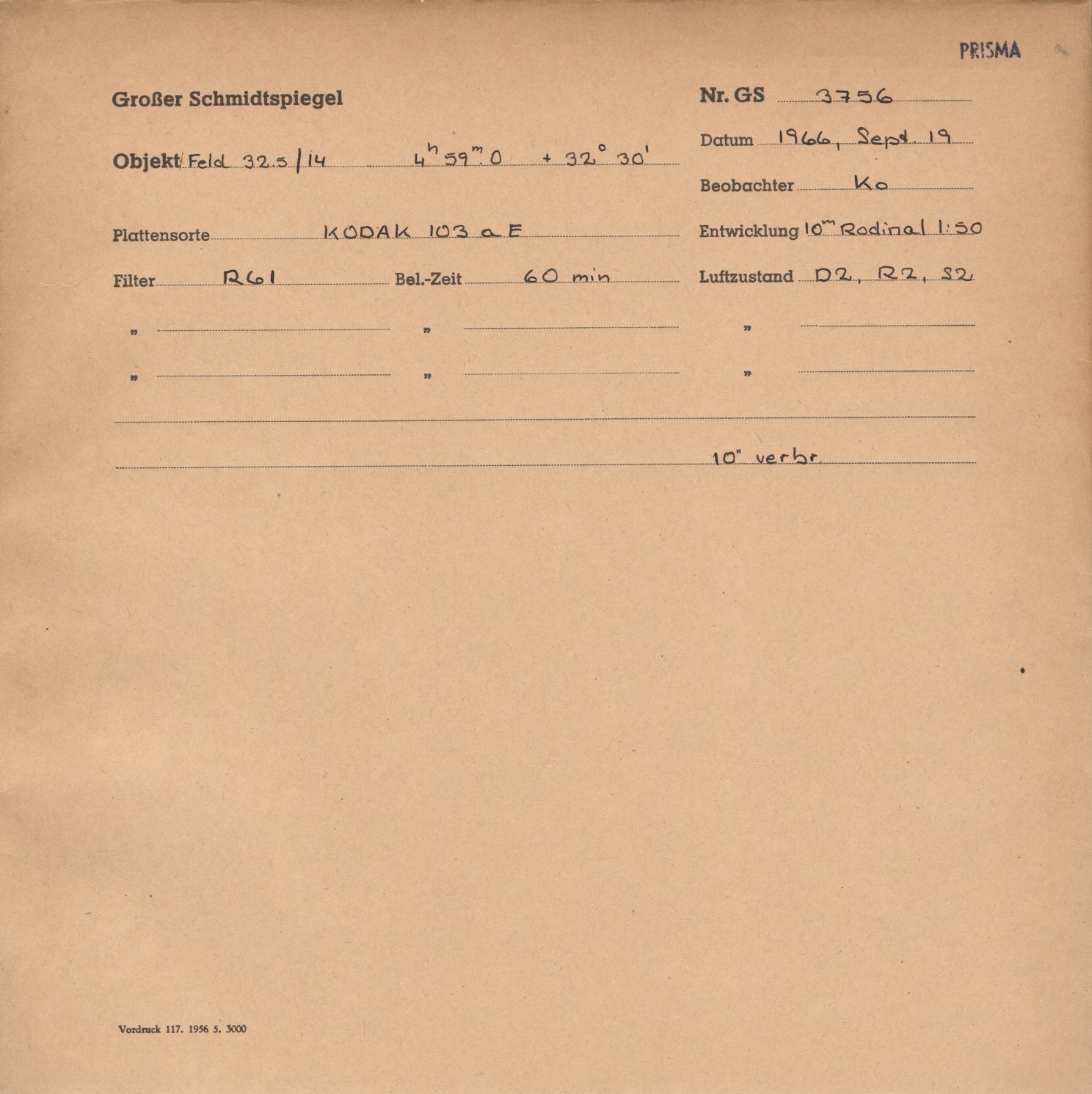 Plattenhuelle GS03756